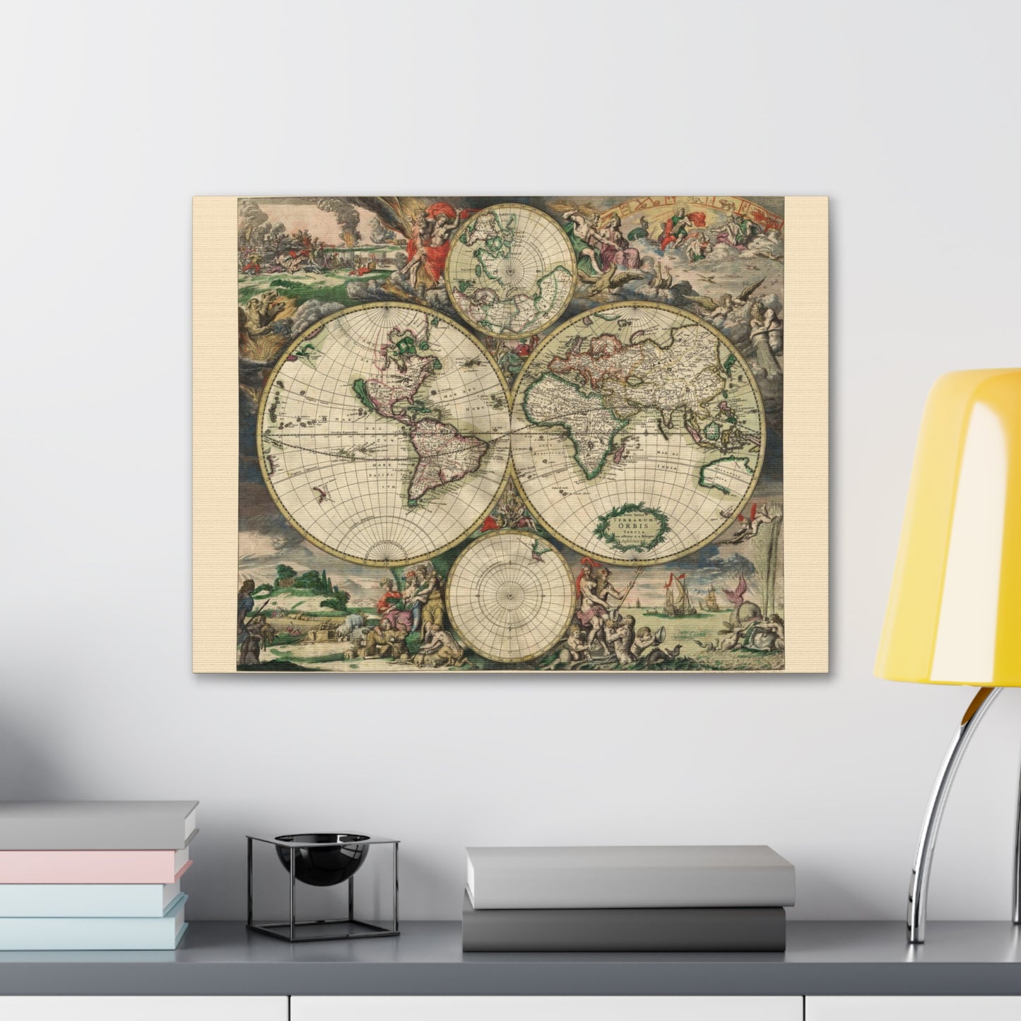 1689 World Map - Canvas Gallery Wraps