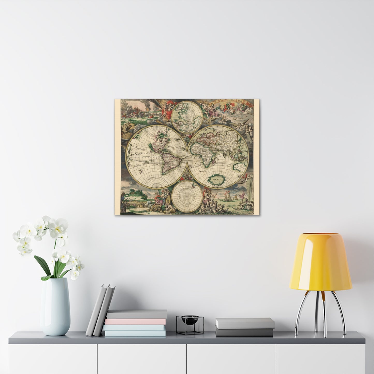 1689 World Map - Canvas Gallery Wraps