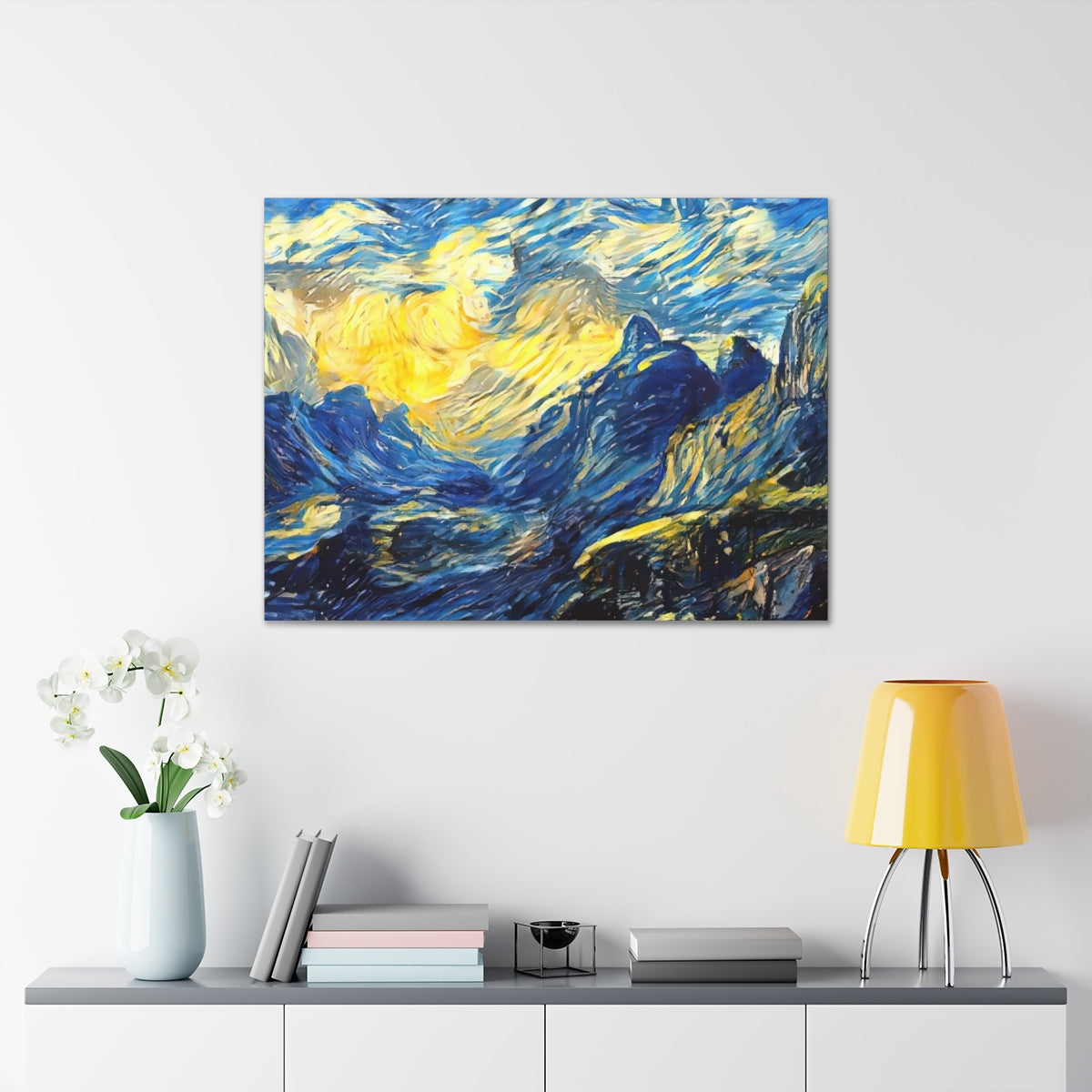 Mountainside Night - Canvas Gallery Wraps