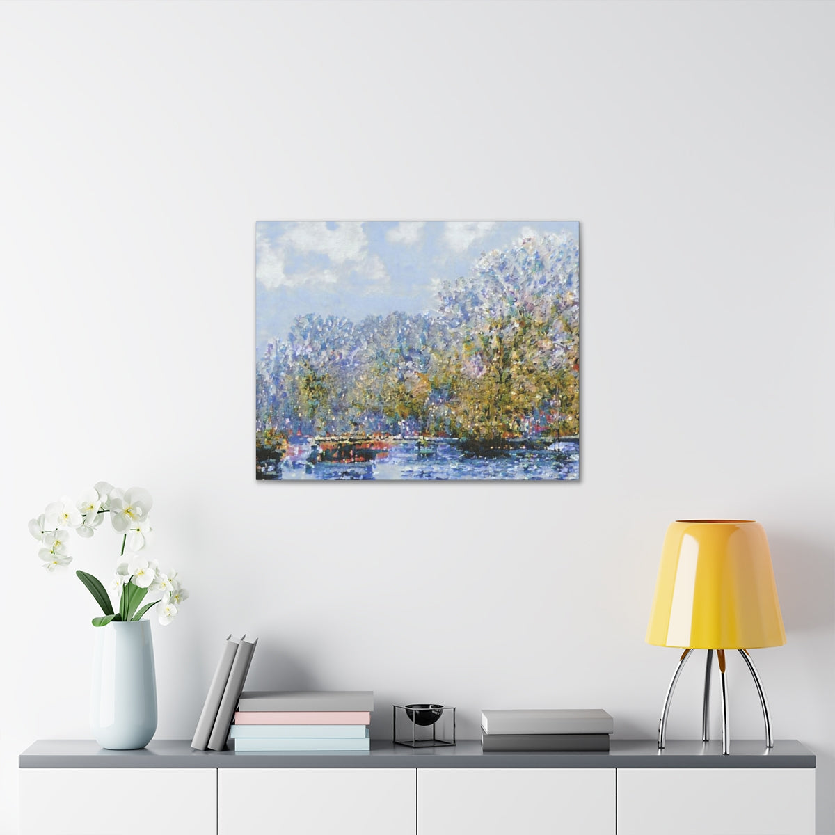 Watery Impressionist Landscape - Canvas Gallery Wraps