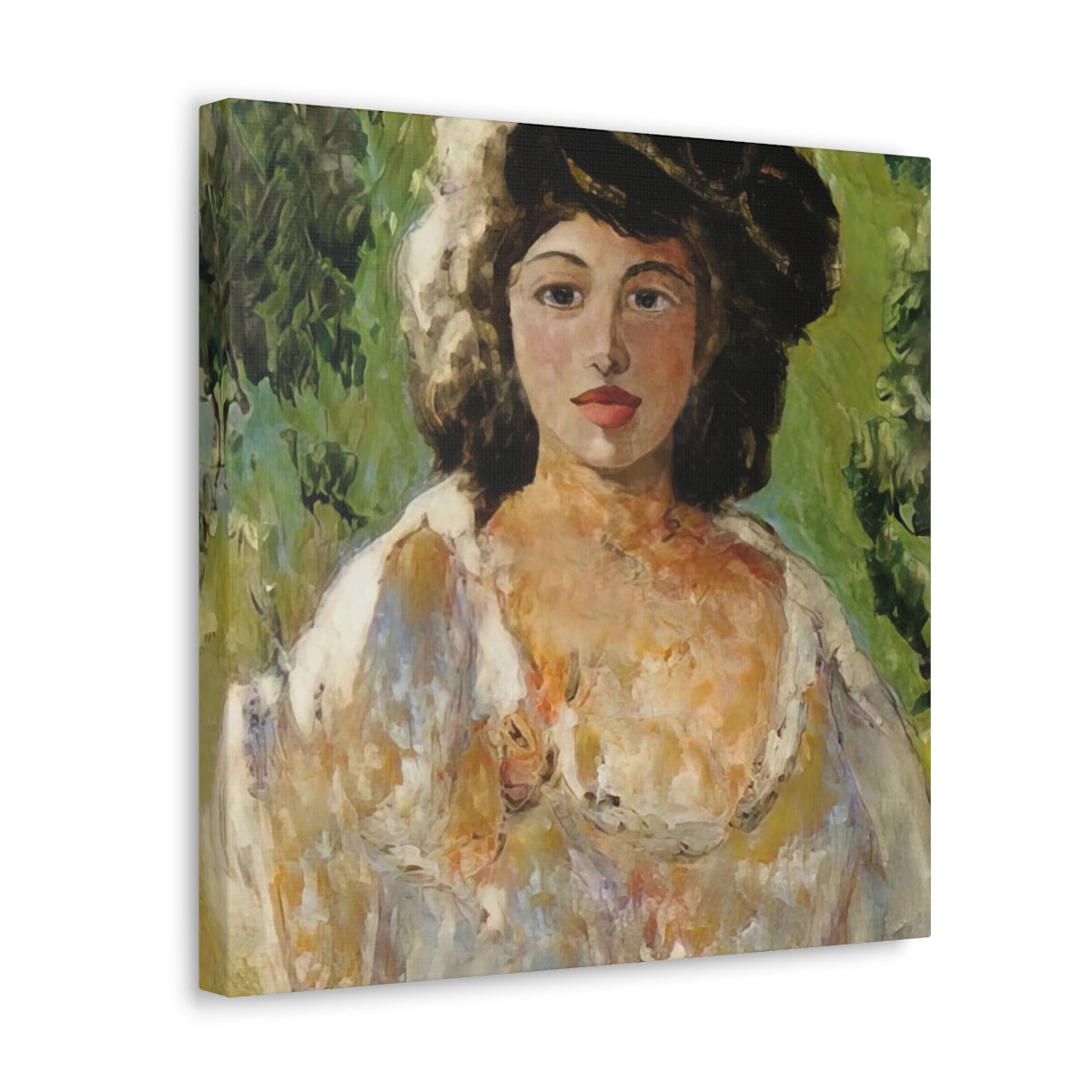 Portrait of A Woman In A Garden - Canvas Gallery Wraps