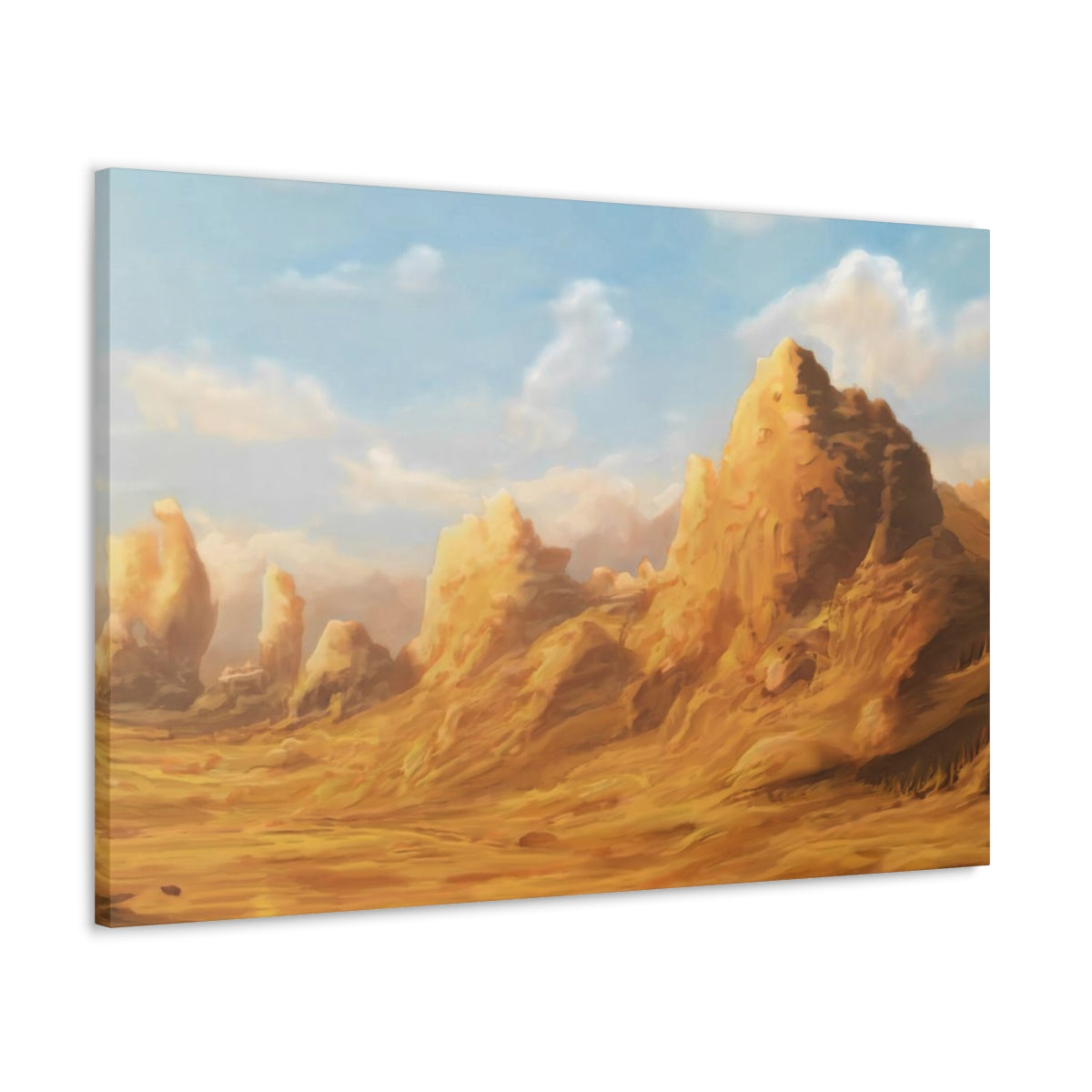 Golden Desert Valley - Canvas Gallery Wraps