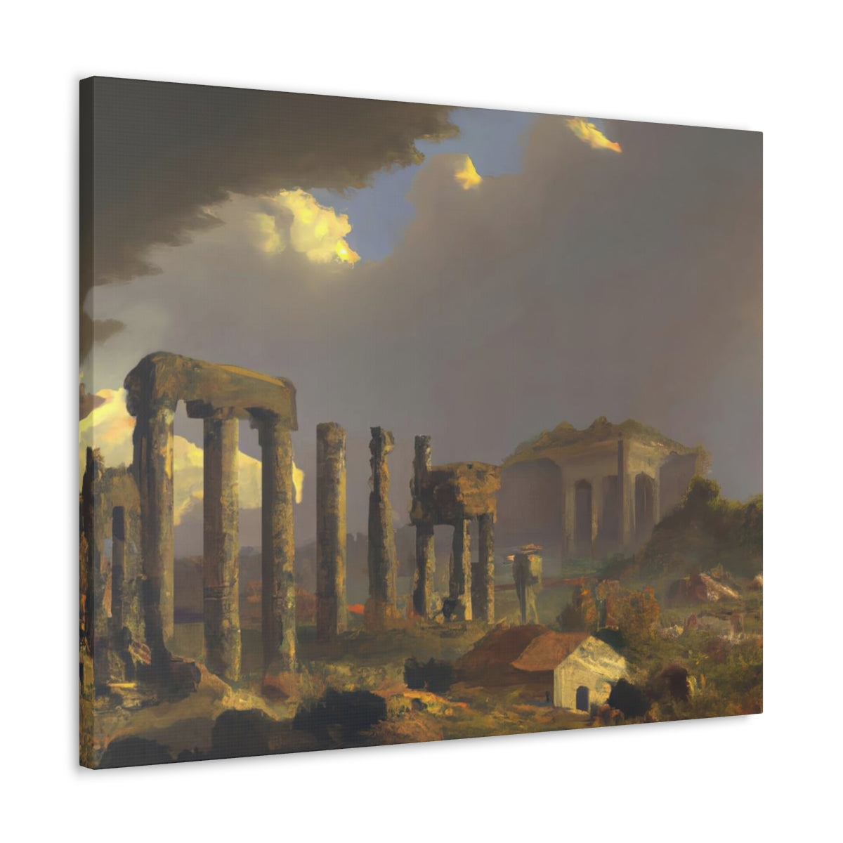 Landscape of Greco-Roman Ruins - Canvas Gallery Wraps