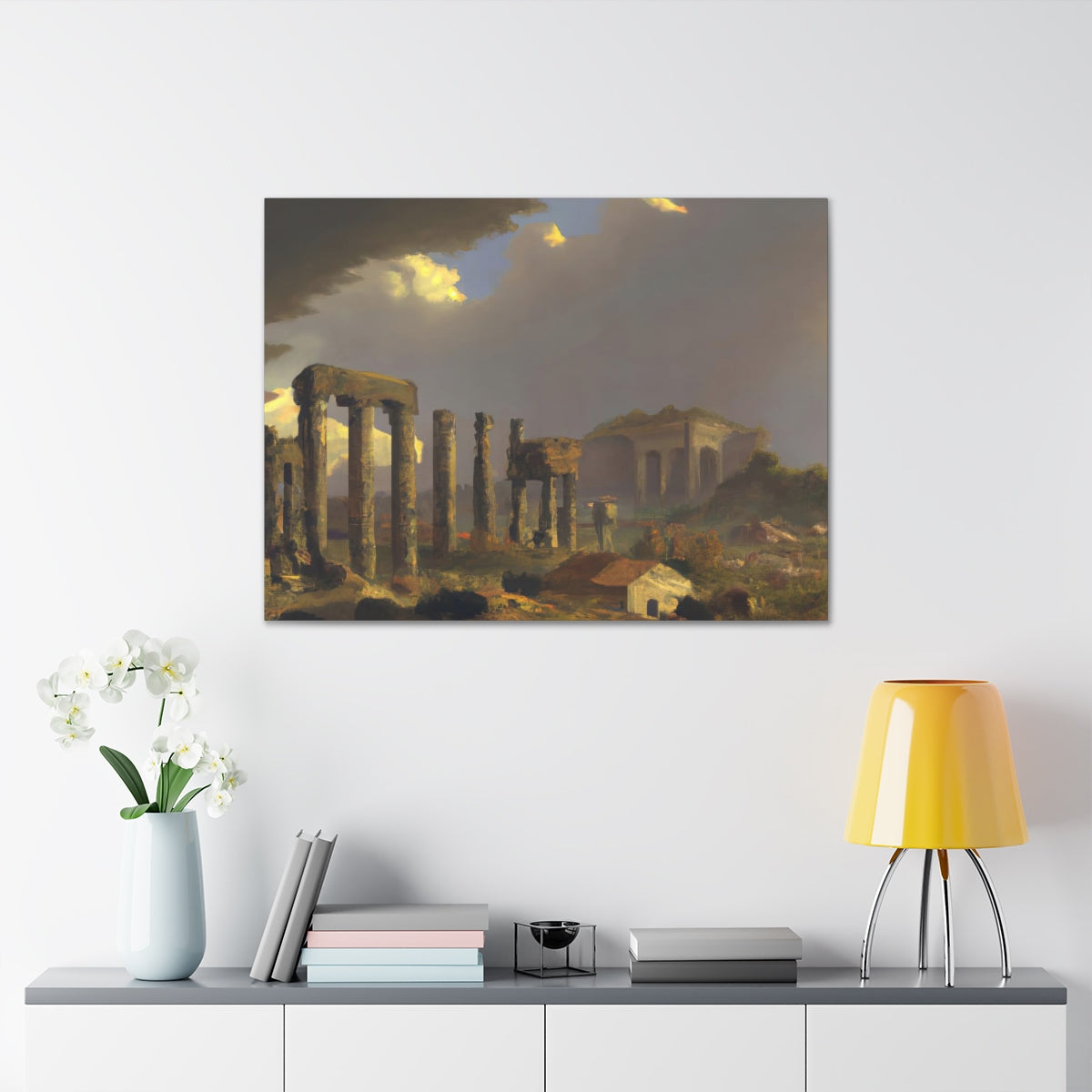 Landscape of Greco-Roman Ruins - Canvas Gallery Wraps