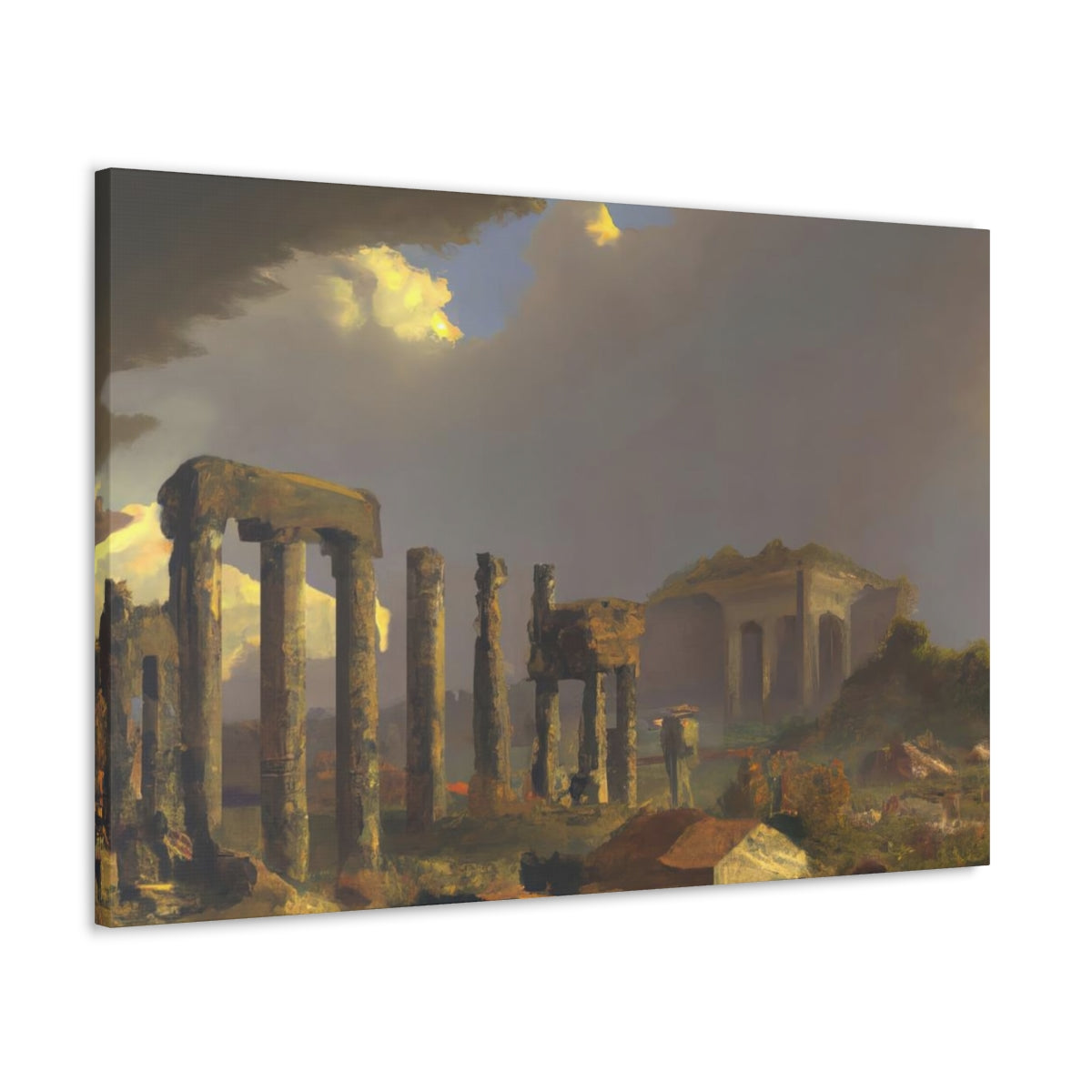 Landscape of Greco-Roman Ruins - Canvas Gallery Wraps