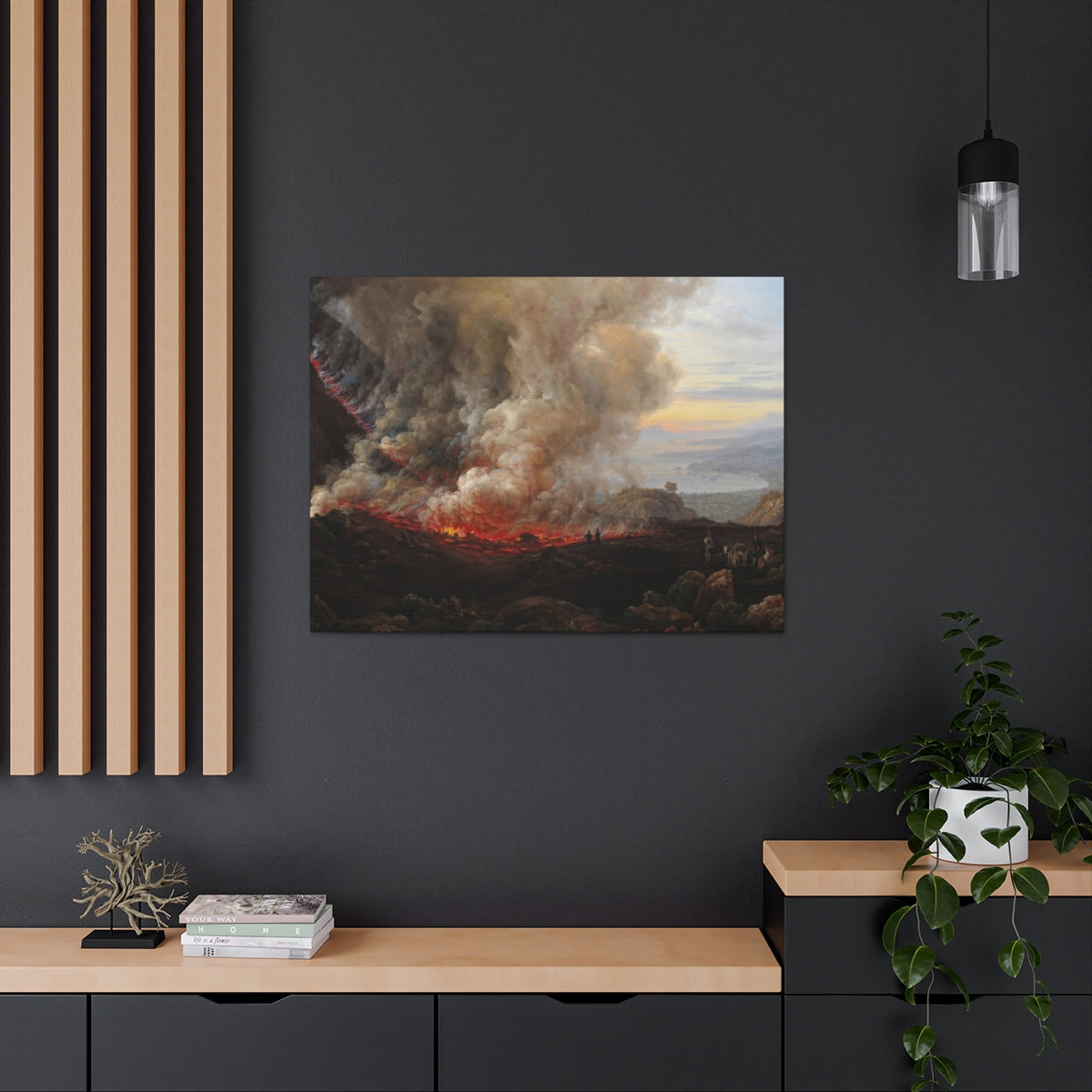 Johan Christian Dahl - An Eruption of Vesuvius - Canvas Gallery Wraps