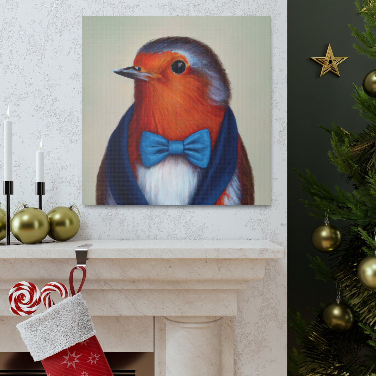 BowTiedRobin - Canvas Gallery Wraps