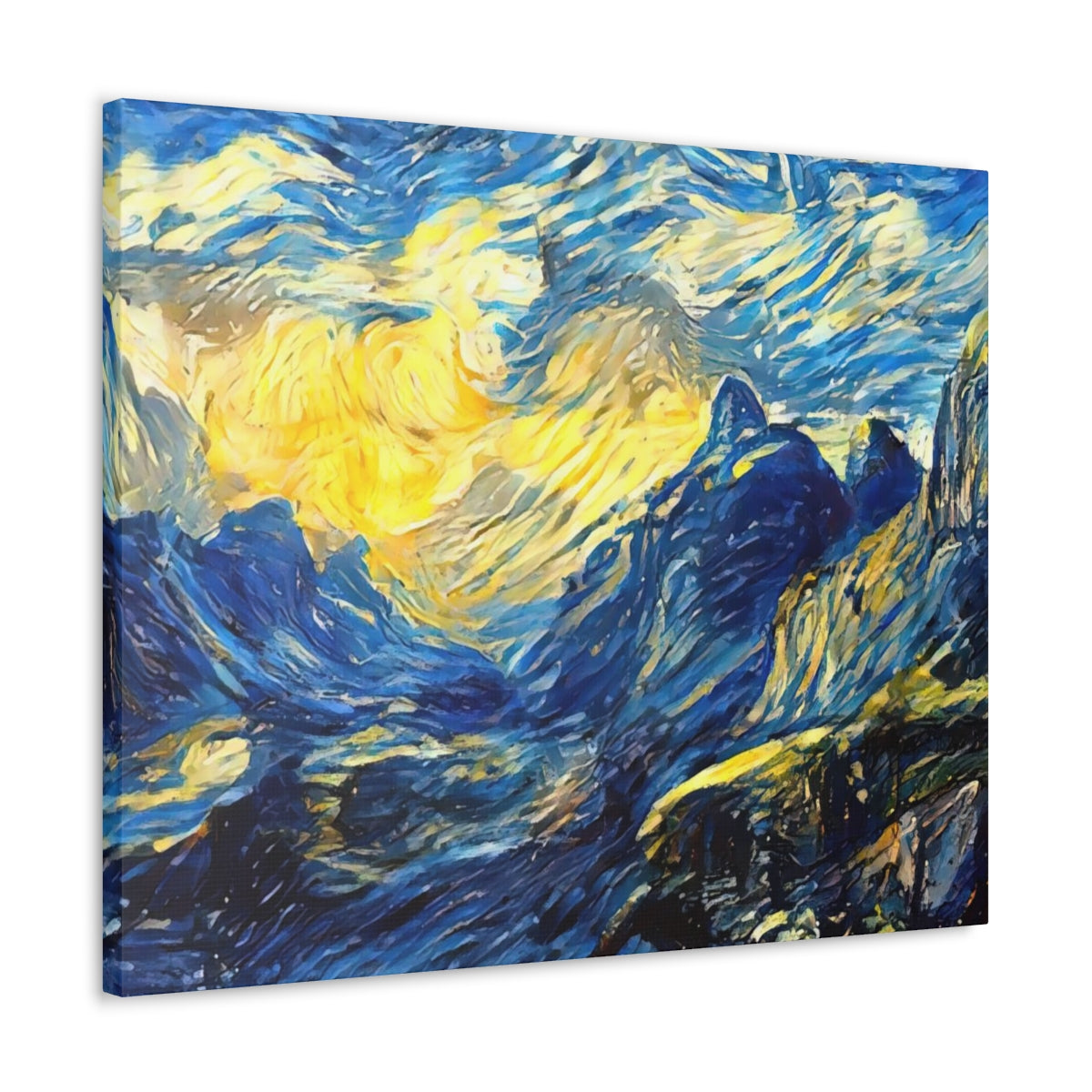 Mountainside Night - Canvas Gallery Wraps