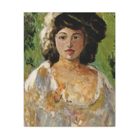Portrait of A Woman In A Garden - Canvas Gallery Wraps