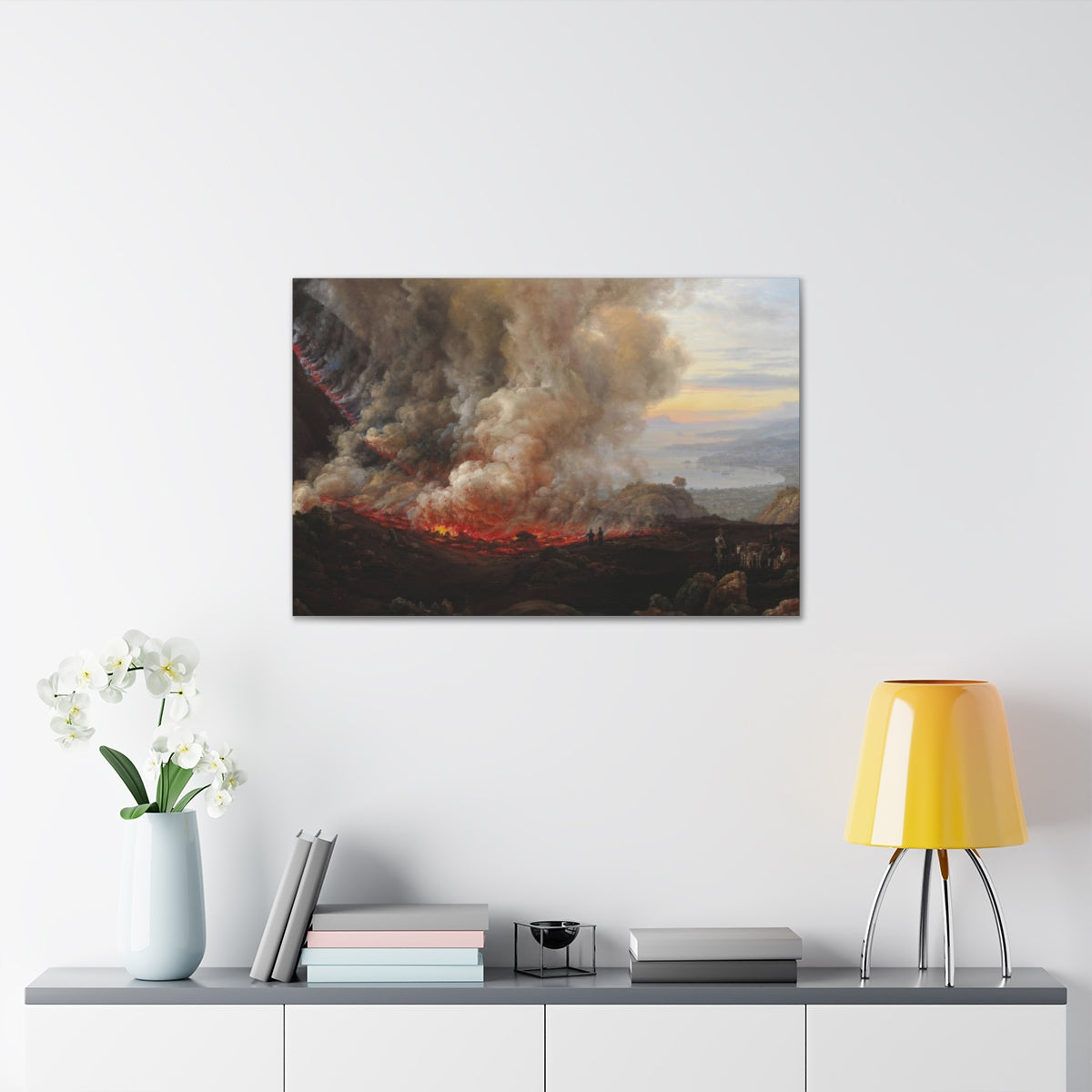 Johan Christian Dahl - An Eruption of Vesuvius - Canvas Gallery Wraps