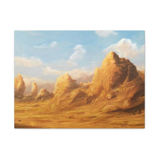 Golden Desert Valley - Canvas Gallery Wraps