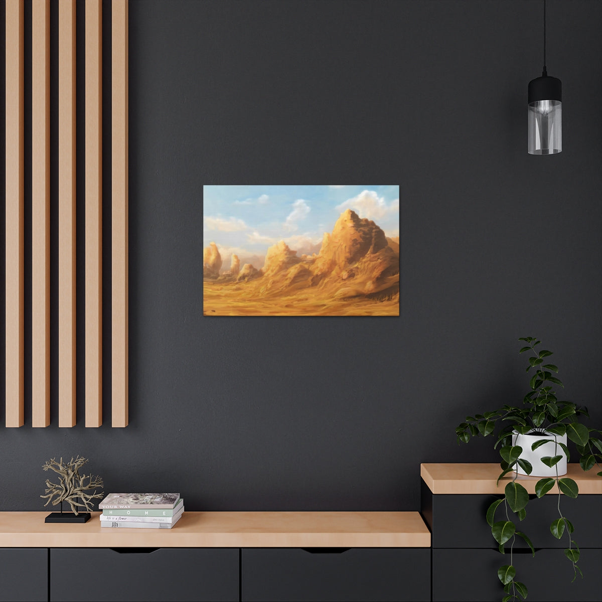 Golden Desert Valley - Canvas Gallery Wraps