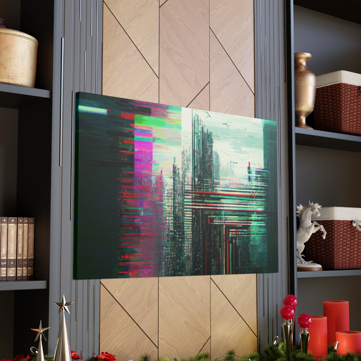 Cybernetic Glitch 1 - Canvas Gallery Wraps