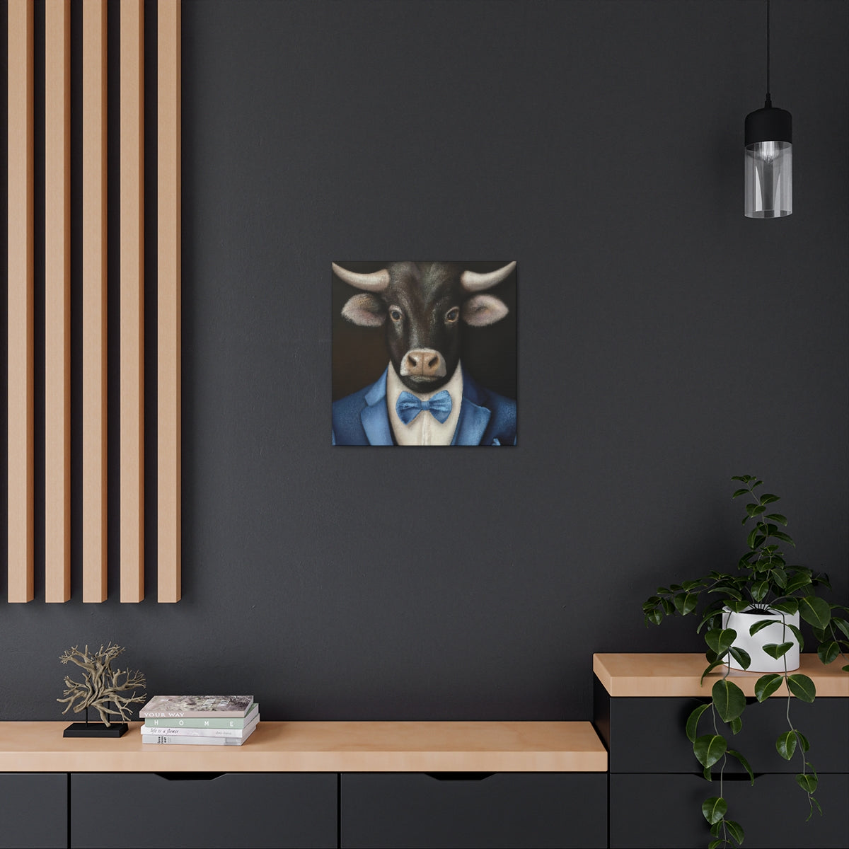 BowTiedBull - Canvas Gallery Wraps