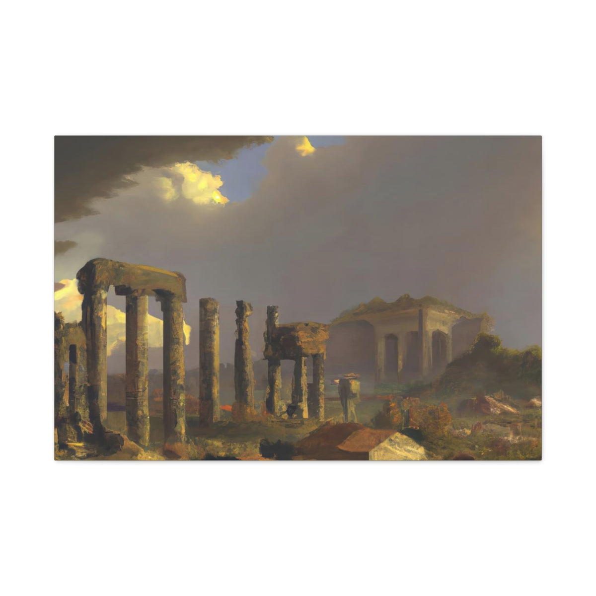 Landscape of Greco-Roman Ruins - Canvas Gallery Wraps