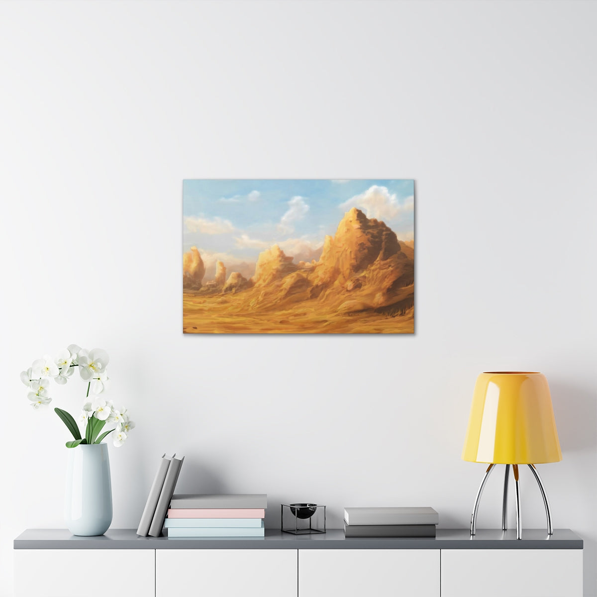 Golden Desert Valley - Canvas Gallery Wraps