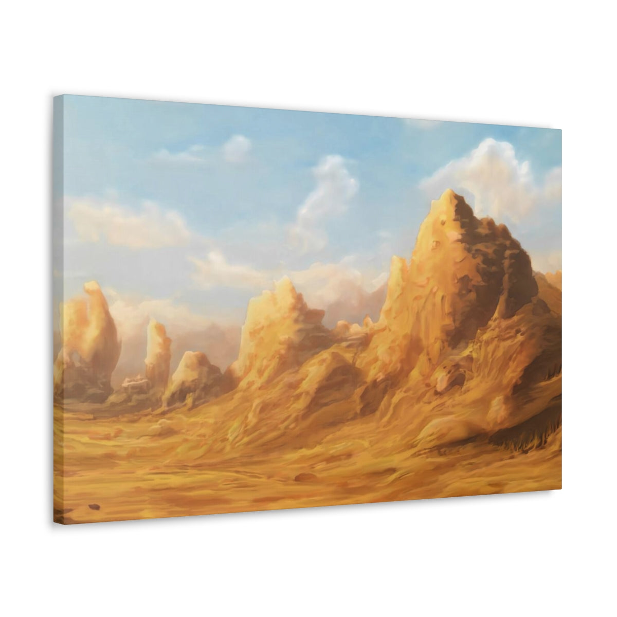 Golden Desert Valley - Canvas Gallery Wraps