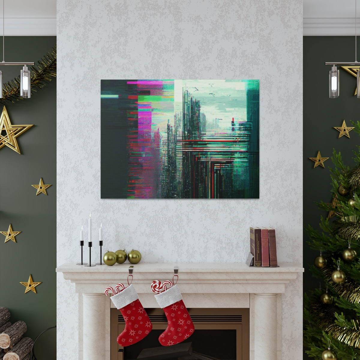 Cybernetic Glitch 1 - Canvas Gallery Wraps