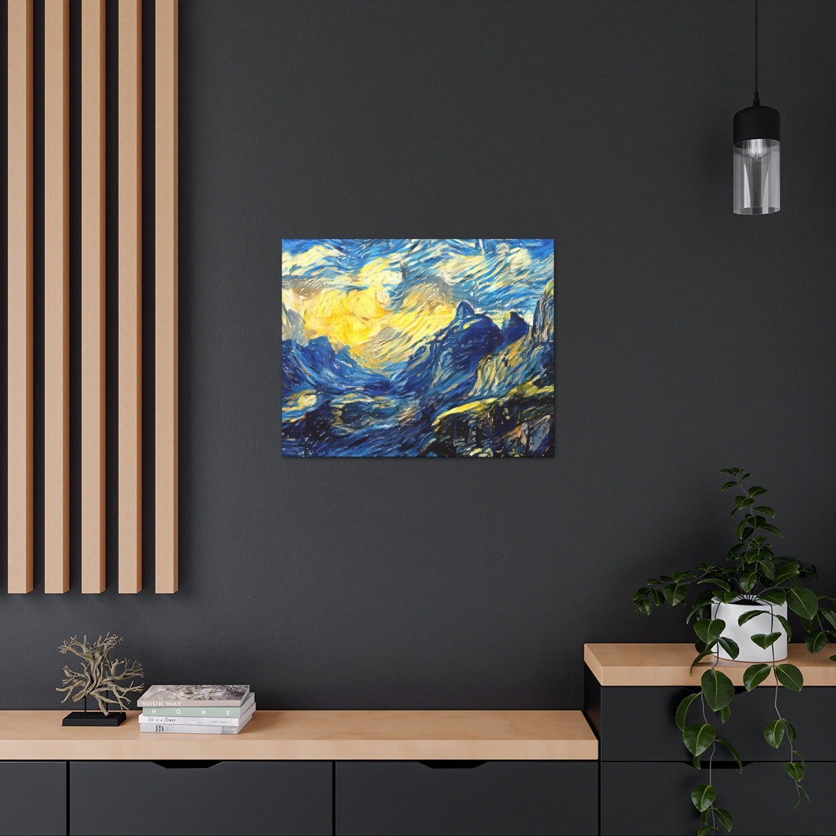 Mountainside Night - Canvas Gallery Wraps