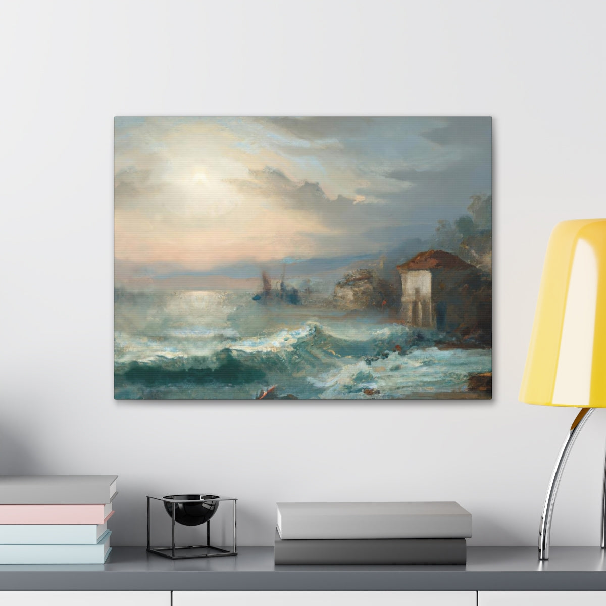 Fishing Village By The Sea - Canvas Gallery Wraps