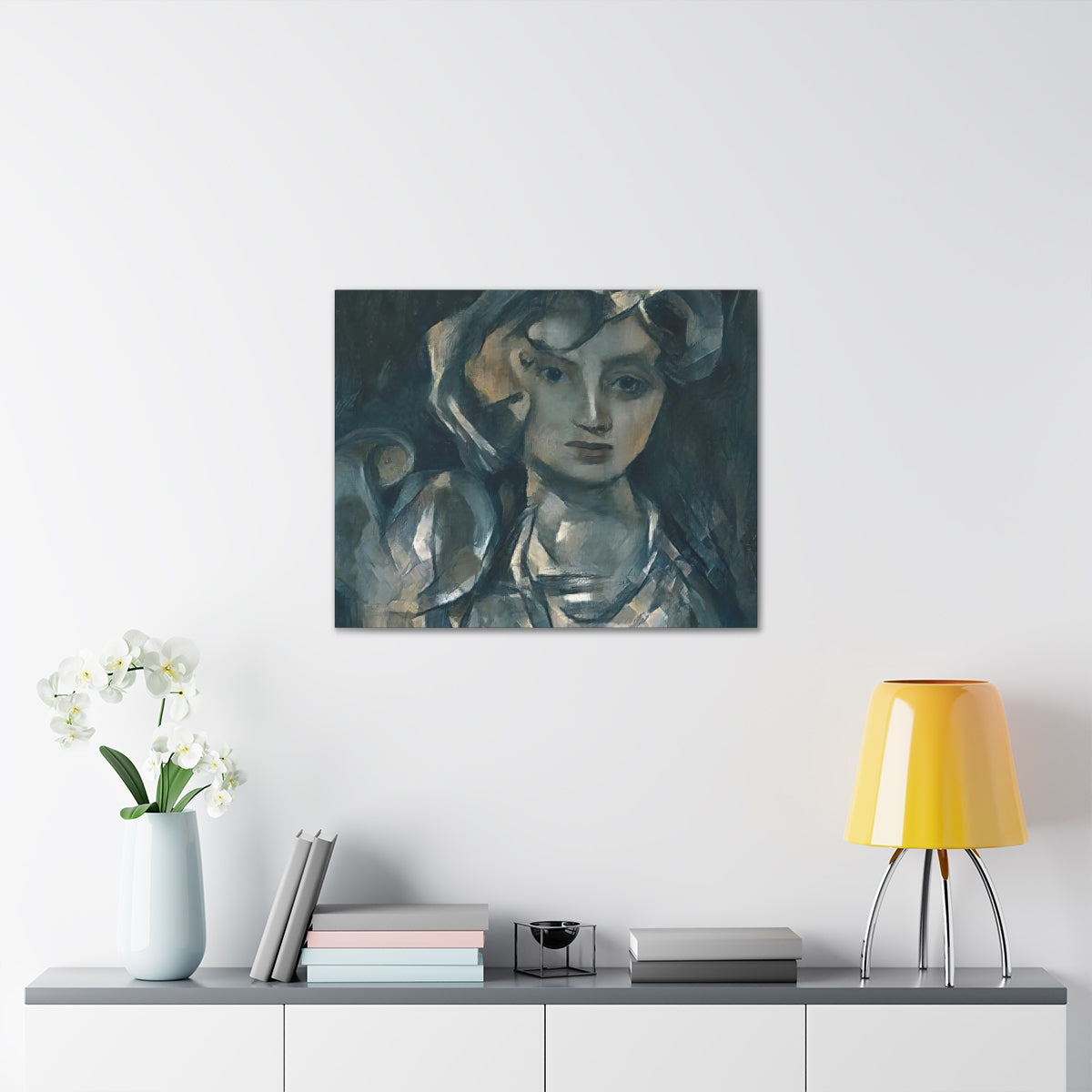 Cubist Woman With Hand Mirror - Canvas Gallery Wraps