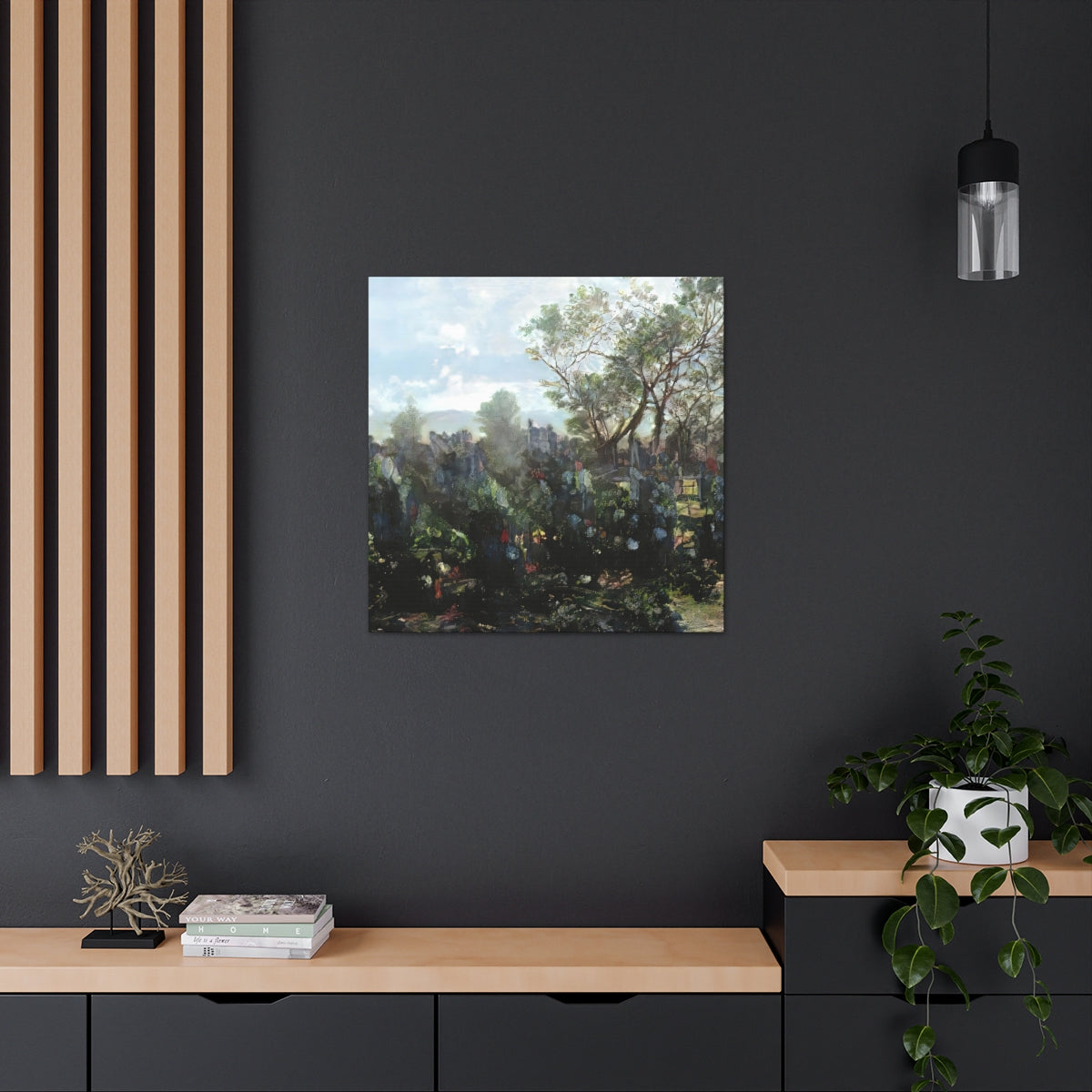 Garden Wall Landscape - Canvas Gallery Wraps