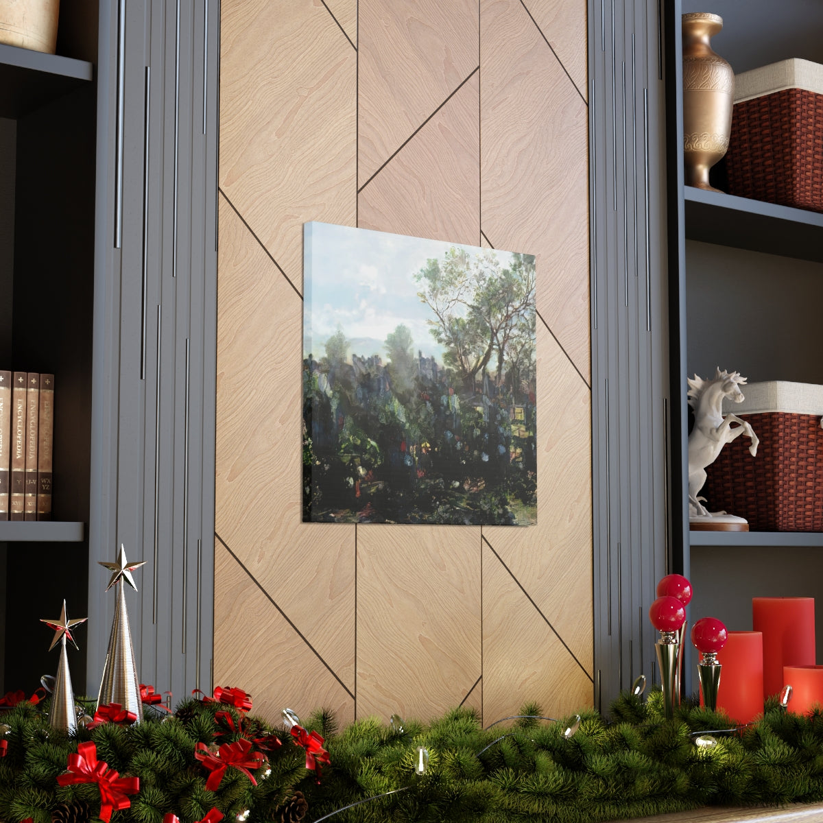 Garden Wall Landscape - Canvas Gallery Wraps