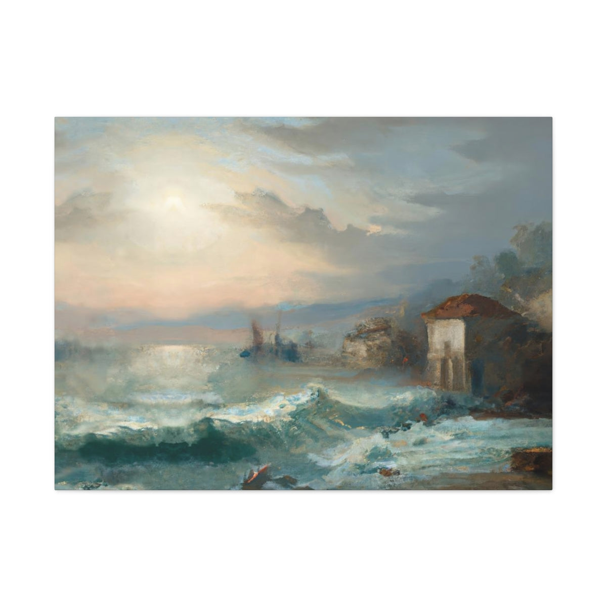 Fishing Village By The Sea - Canvas Gallery Wraps