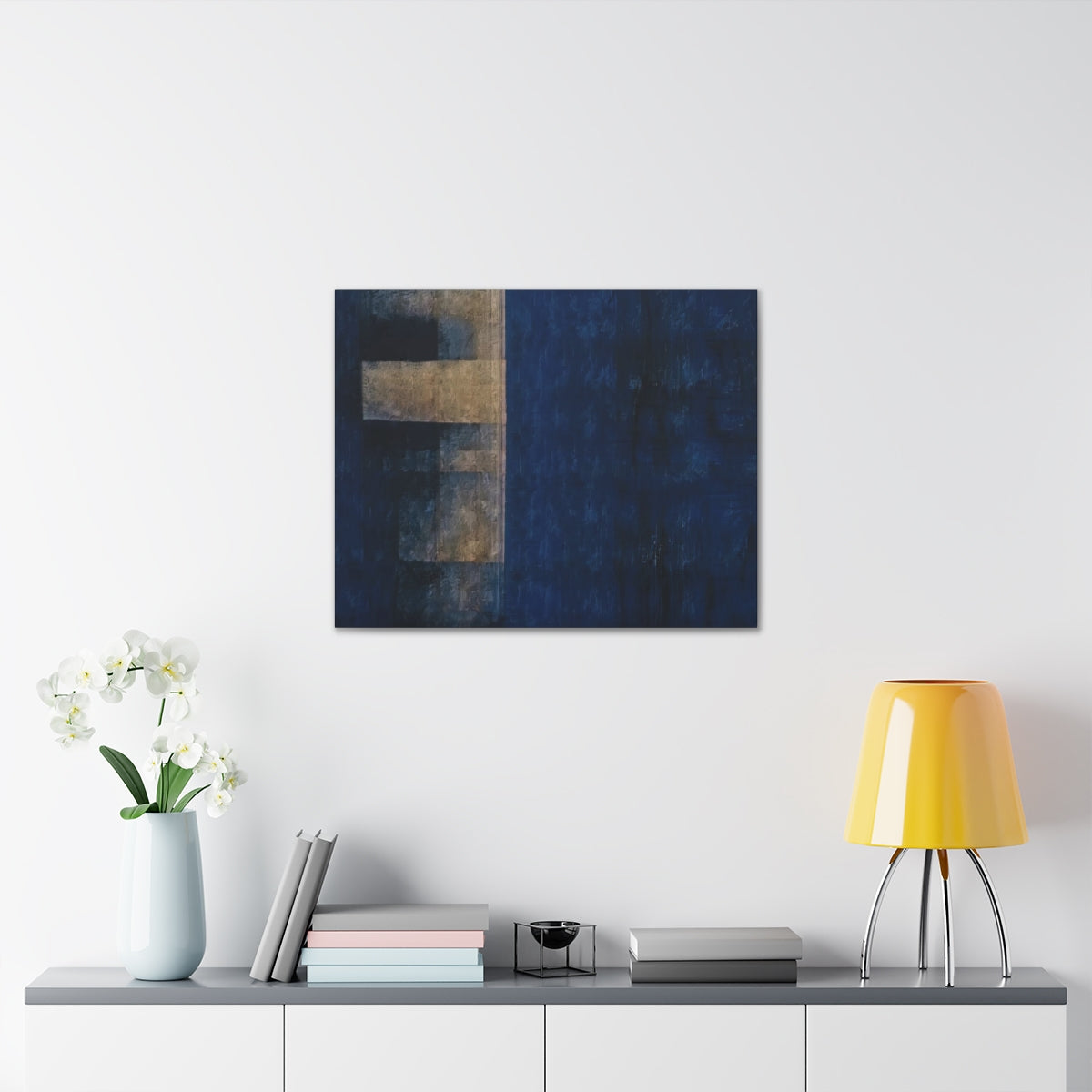 Study in Blue with Skyscraper - Canvas Gallery Wraps