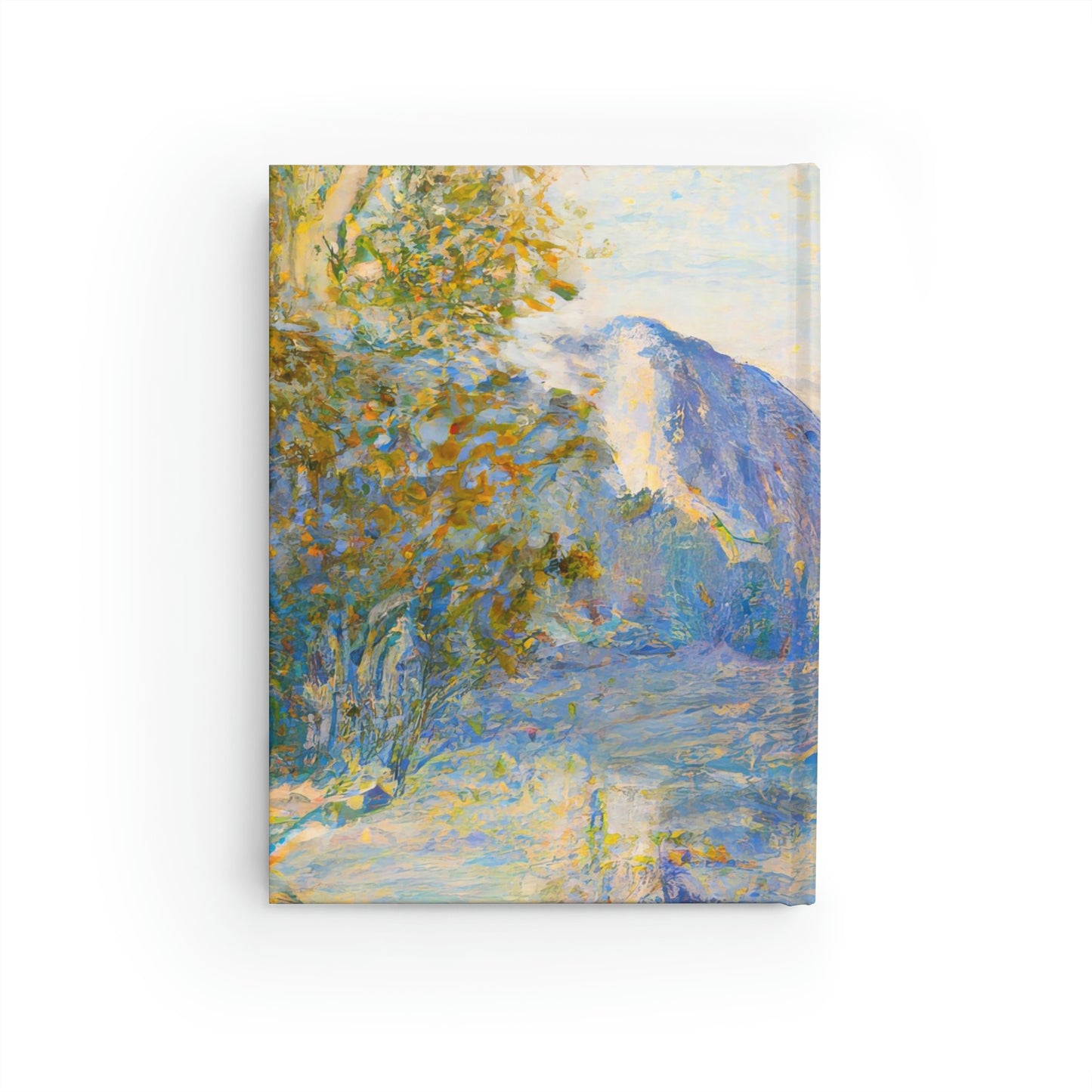 Impressionist Mountain Lake Landscape - Blank Hardcover Journal