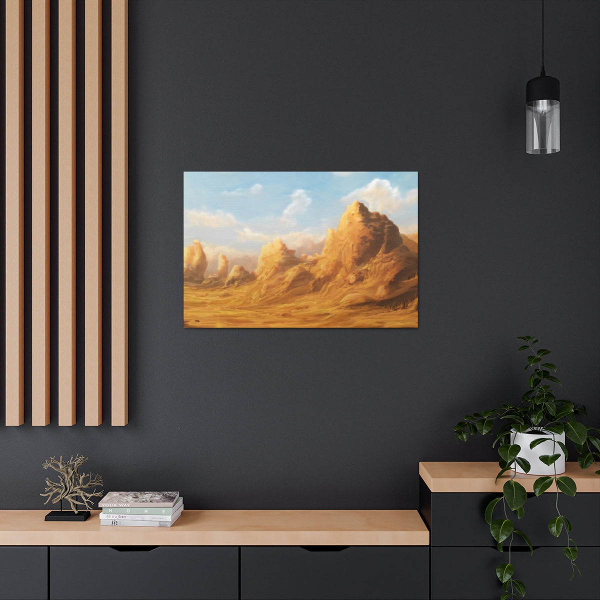 Golden Desert Valley - Canvas Gallery Wraps