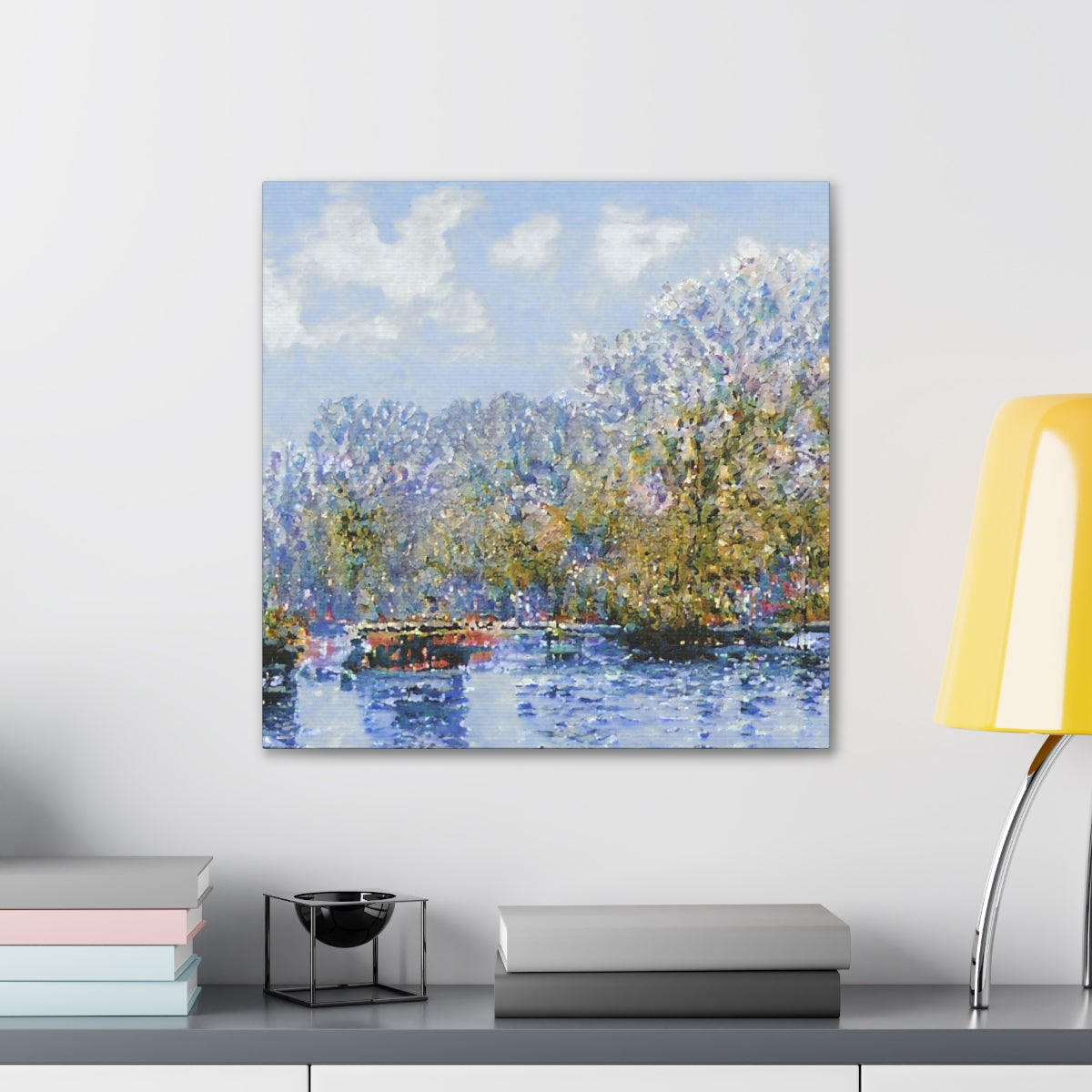 Watery Impressionist Landscape - Canvas Gallery Wraps