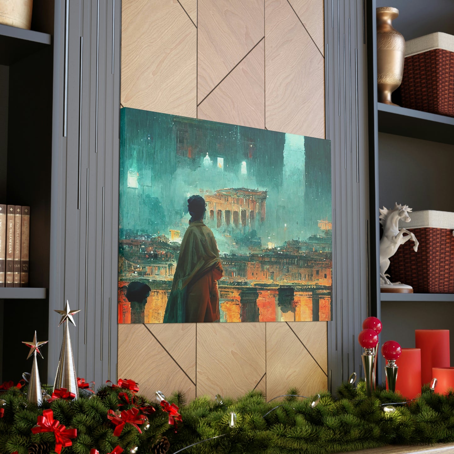 Cyberpunk Ancient Rome - Canvas Gallery Wraps