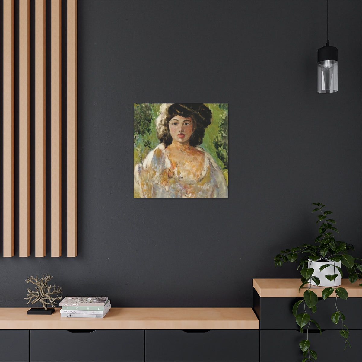 Portrait of A Woman In A Garden - Canvas Gallery Wraps