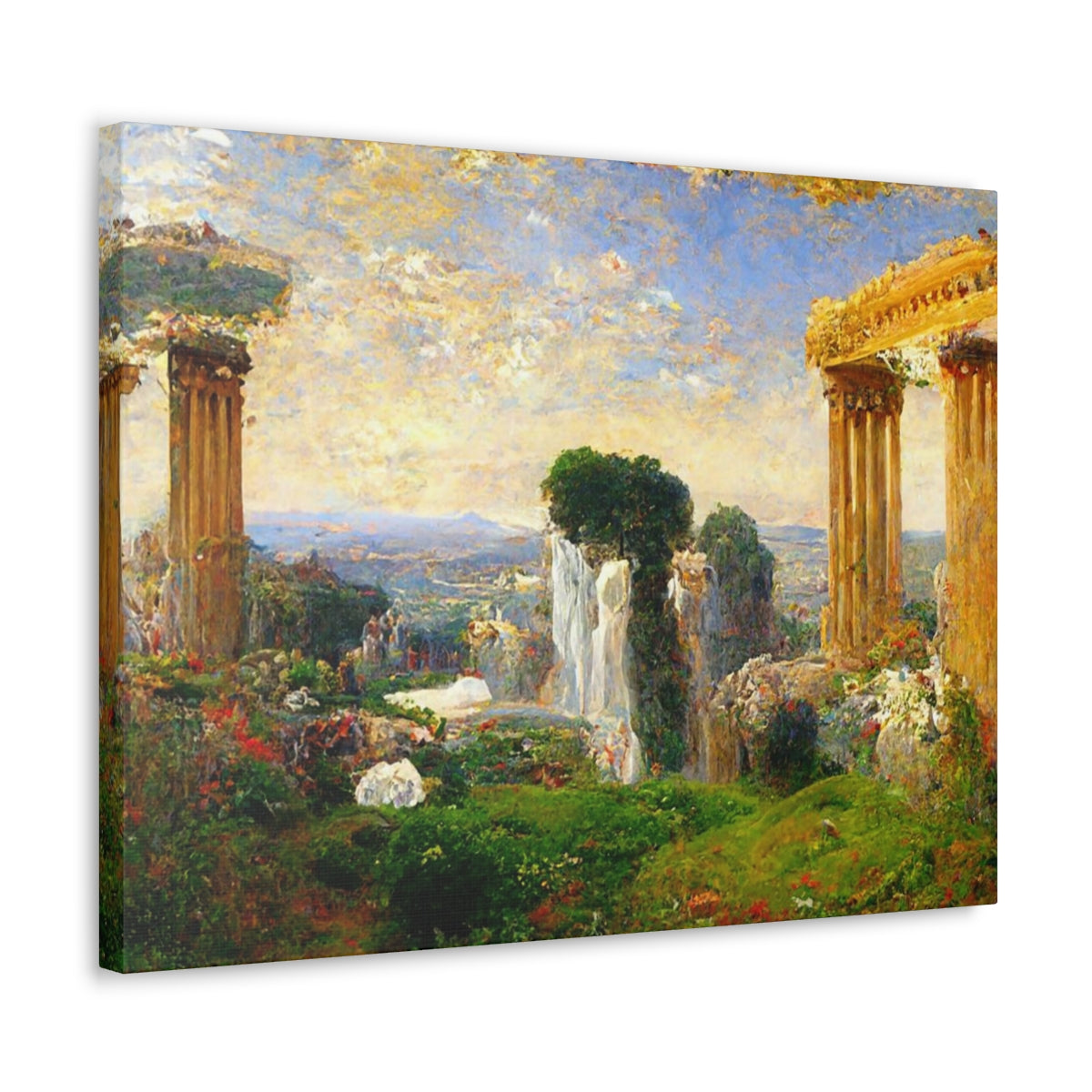 Greek Landscape In Impressionistic Style - Canvas Gallery Wraps