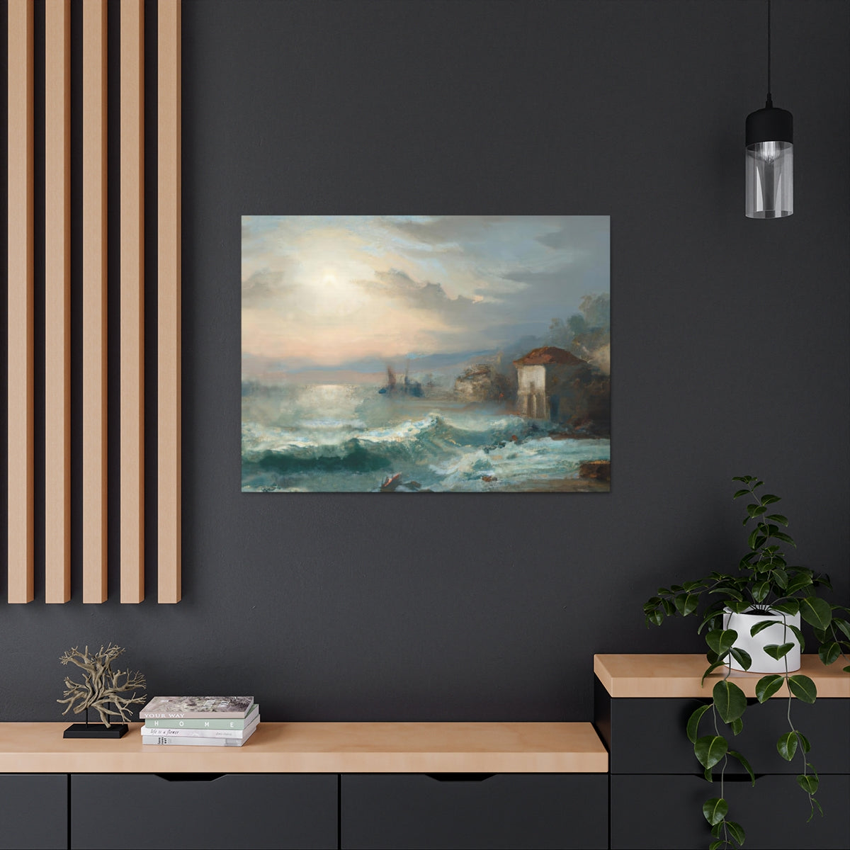 Fishing Village By The Sea - Canvas Gallery Wraps