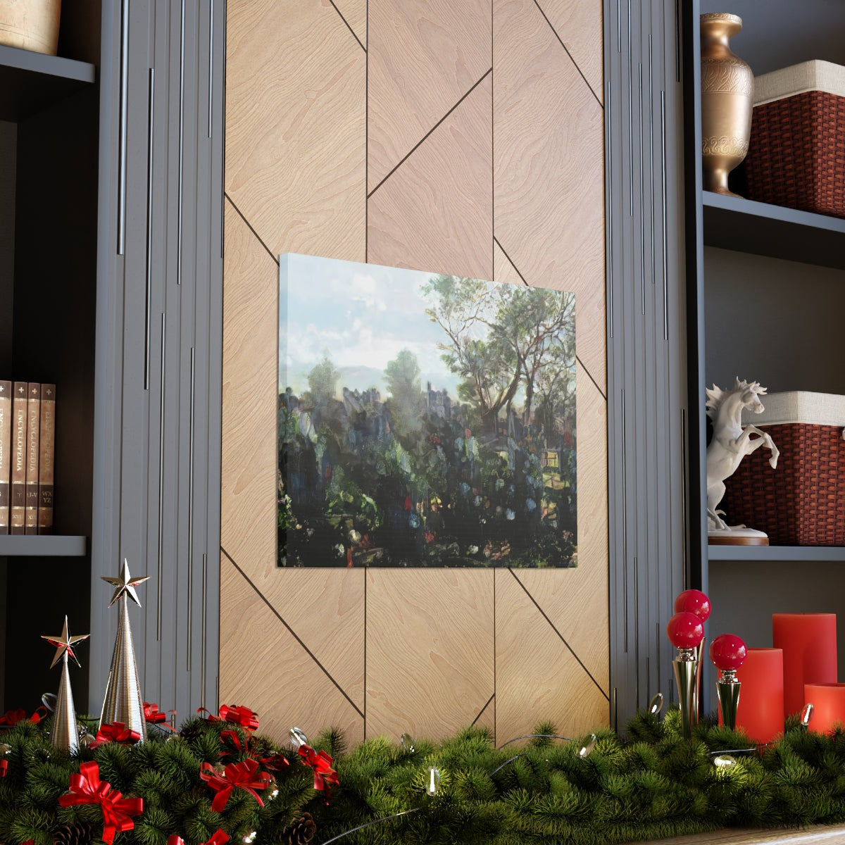 Garden Wall Landscape - Canvas Gallery Wraps