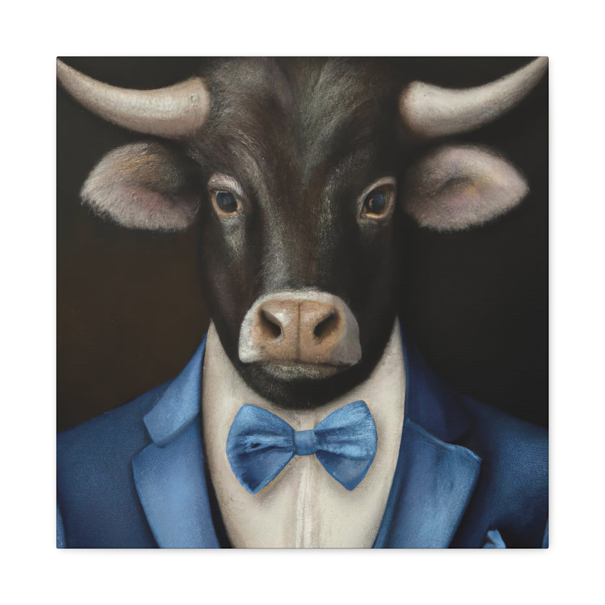 BowTiedBull - Canvas Gallery Wraps