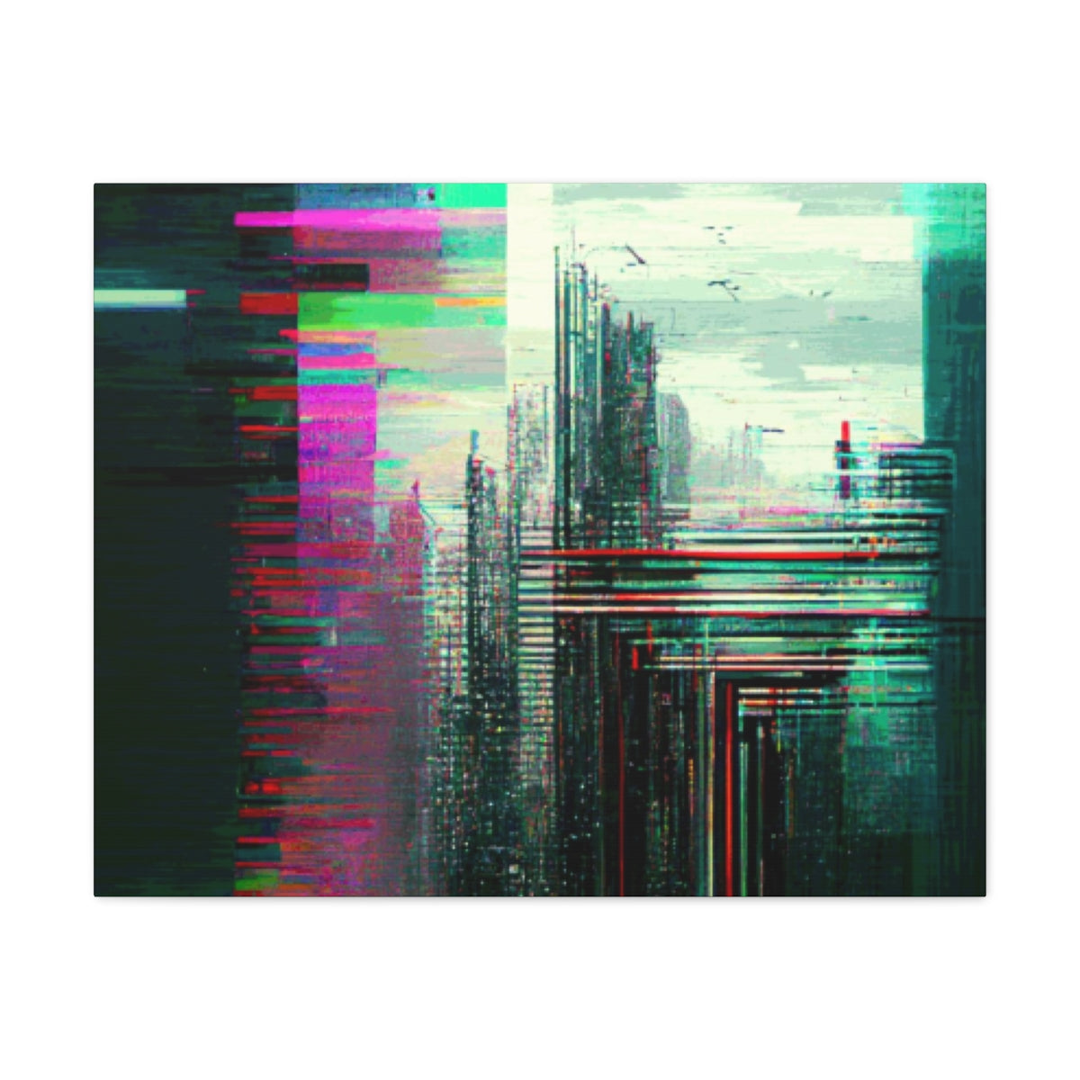 Cybernetic Glitch 1 - Canvas Gallery Wraps