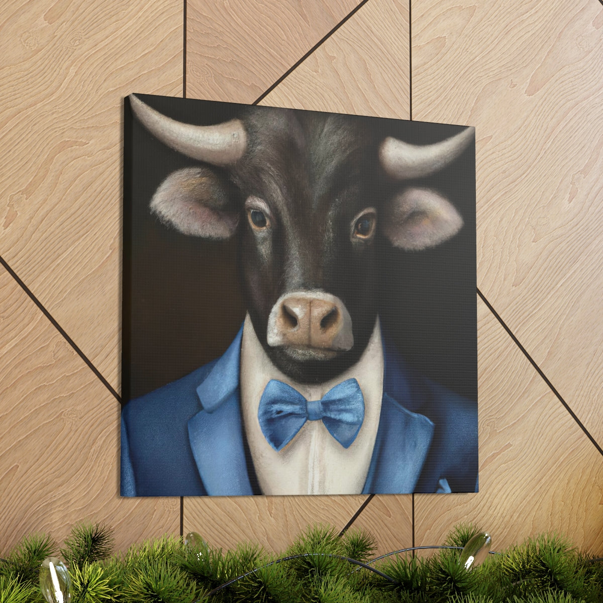 BowTiedBull - Canvas Gallery Wraps