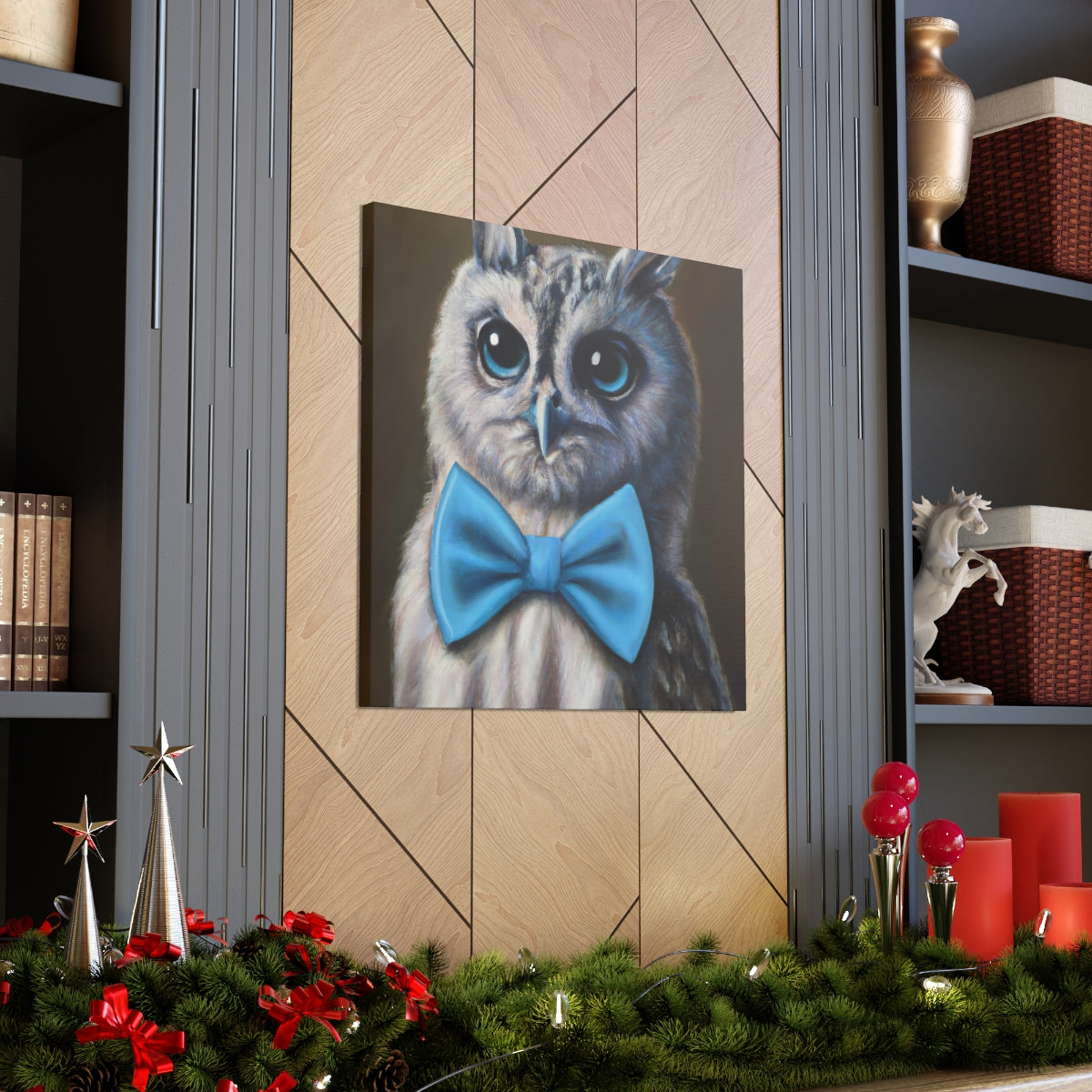 BowTiedOwl - Canvas Gallery Wraps