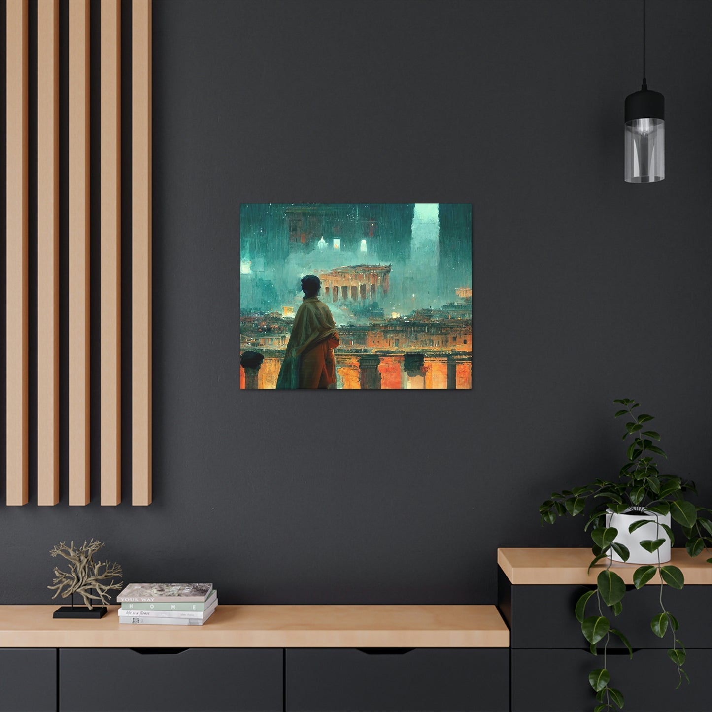 Cyberpunk Ancient Rome - Canvas Gallery Wraps