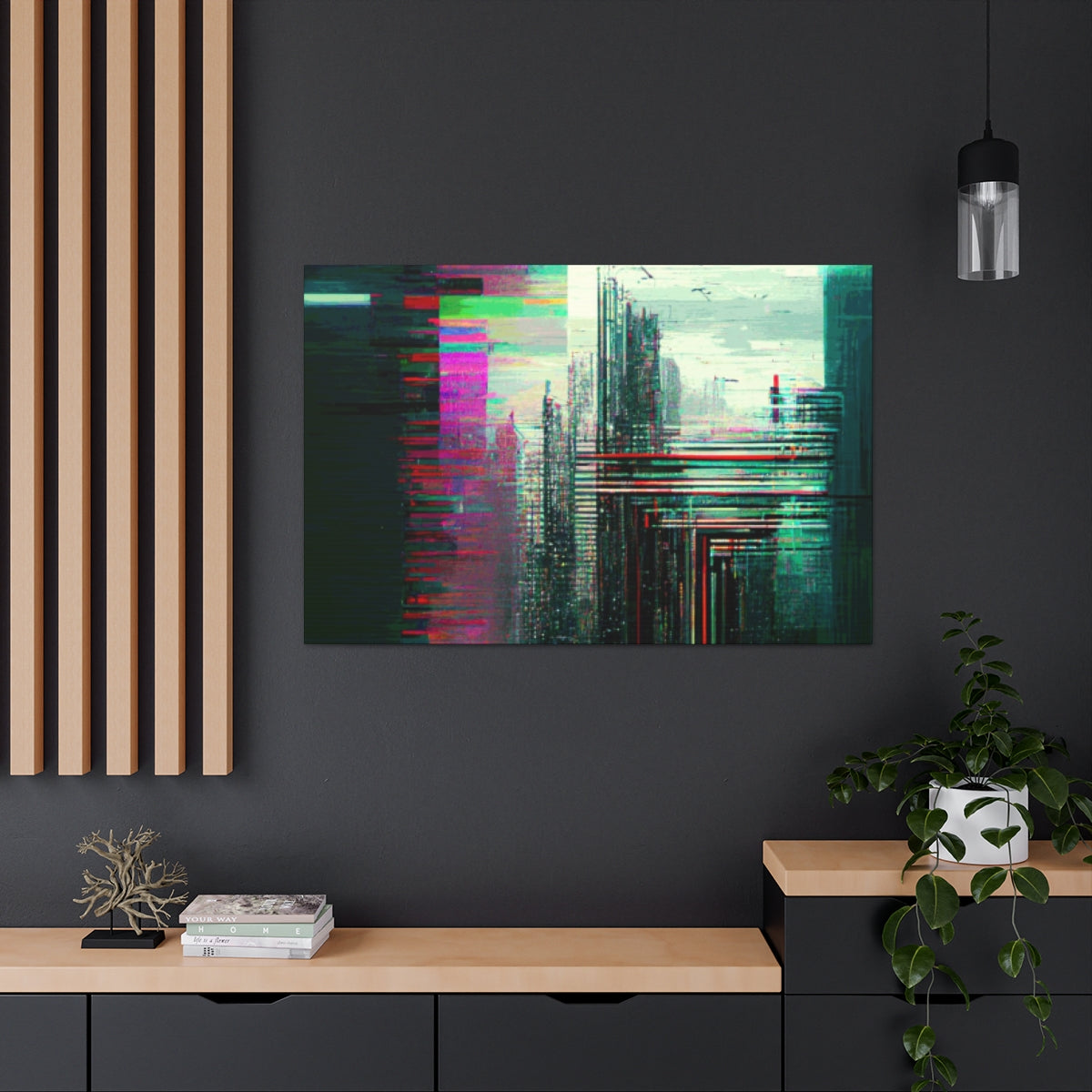 Cybernetic Glitch 1 - Canvas Gallery Wraps