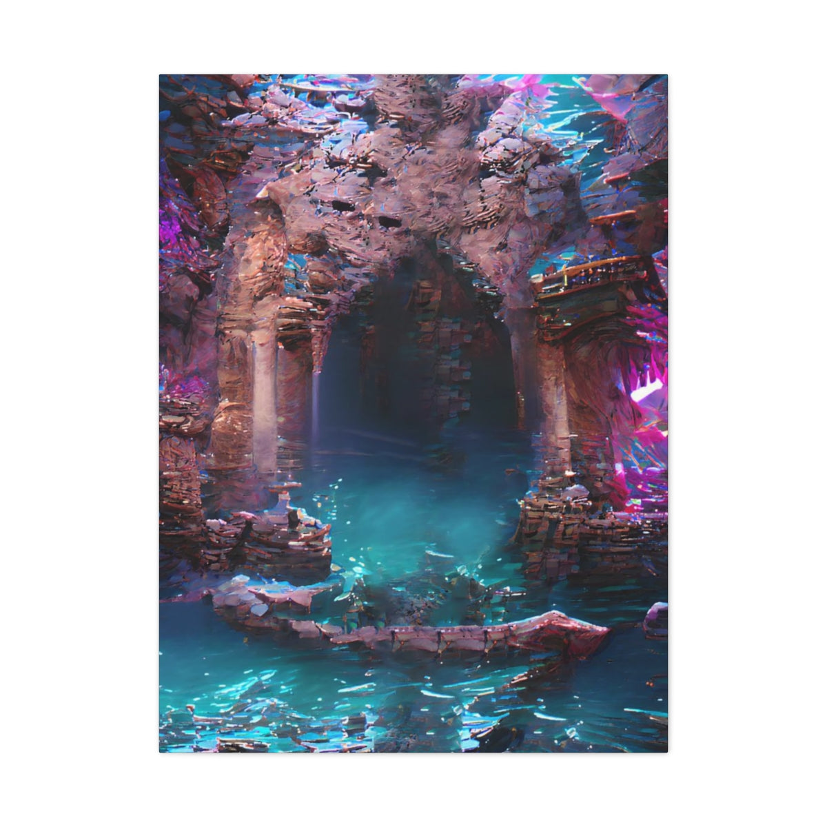 Atlantean Dungeon Entrance - Canvas Gallery Wraps