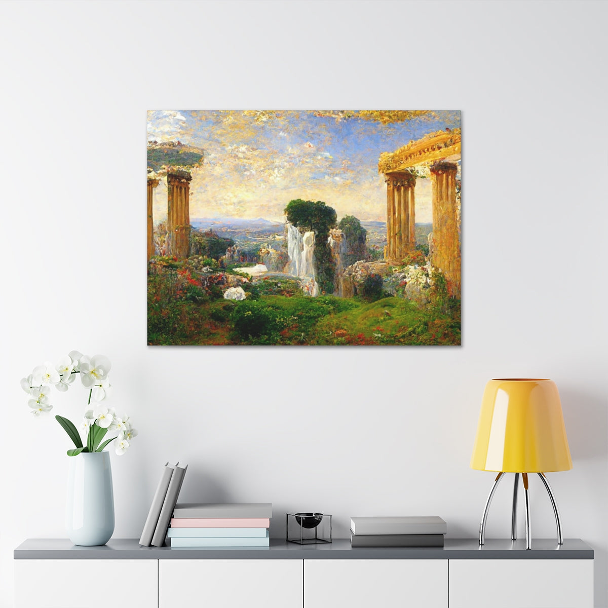 Greek Landscape In Impressionistic Style - Canvas Gallery Wraps