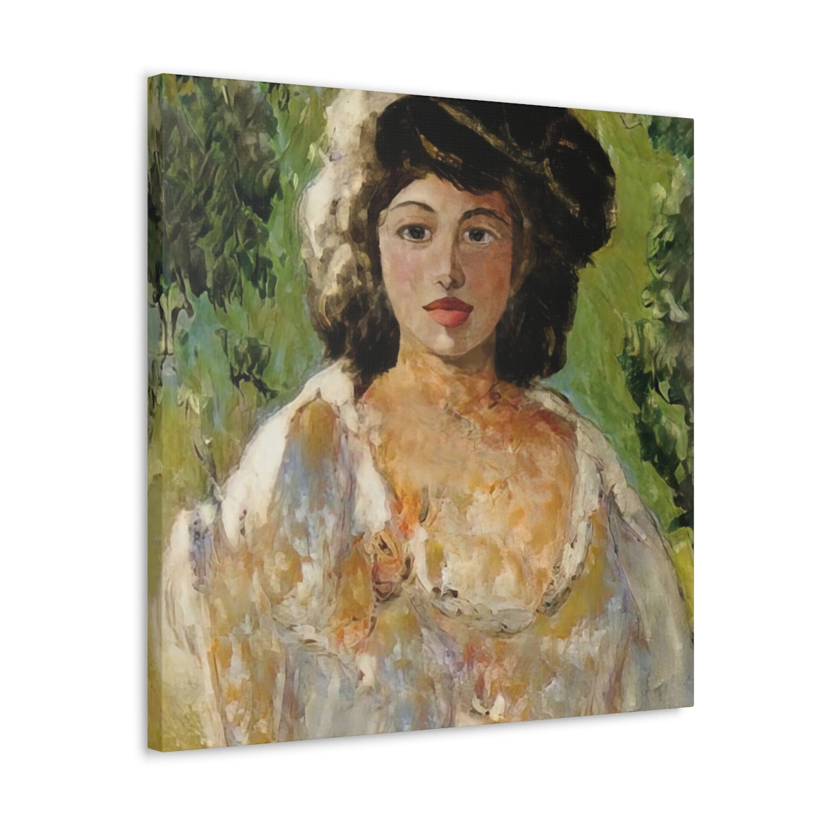 Portrait of A Woman In A Garden - Canvas Gallery Wraps