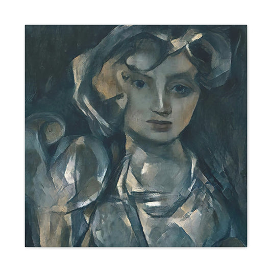 Cubist Woman With Hand Mirror - Canvas Gallery Wraps