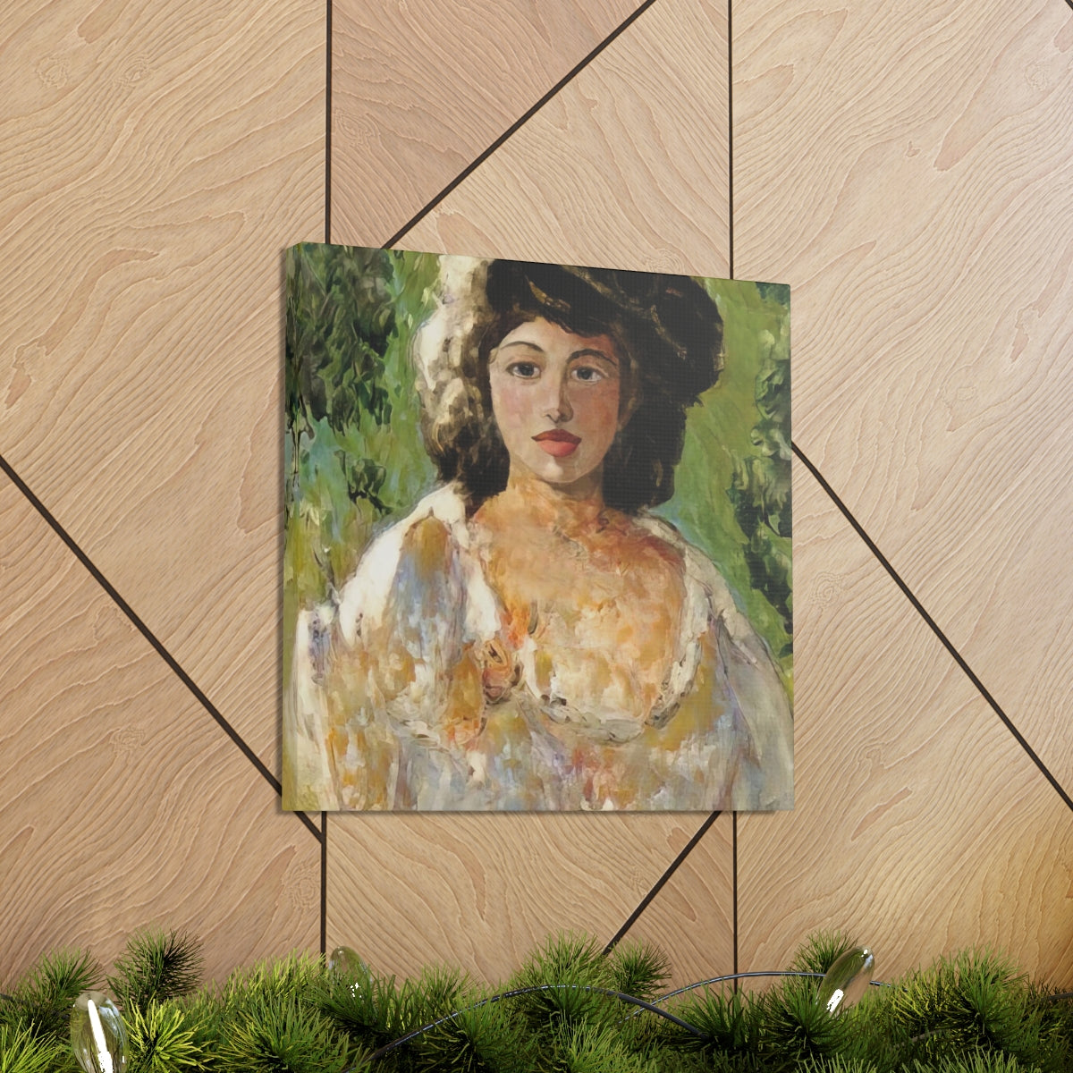 Portrait of A Woman In A Garden - Canvas Gallery Wraps