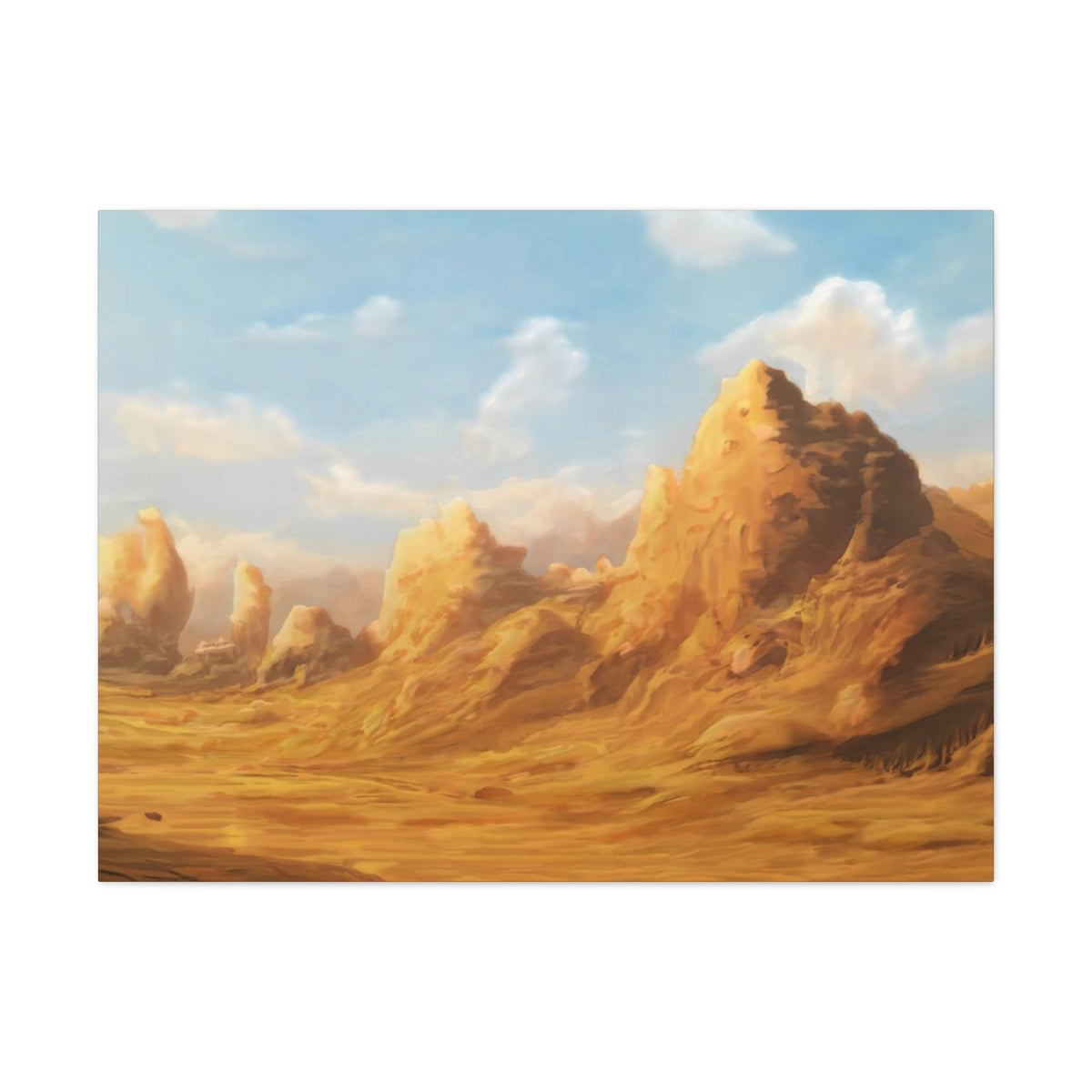 Golden Desert Valley - Canvas Gallery Wraps