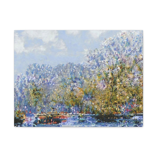 Watery Impressionist Landscape - Canvas Gallery Wraps